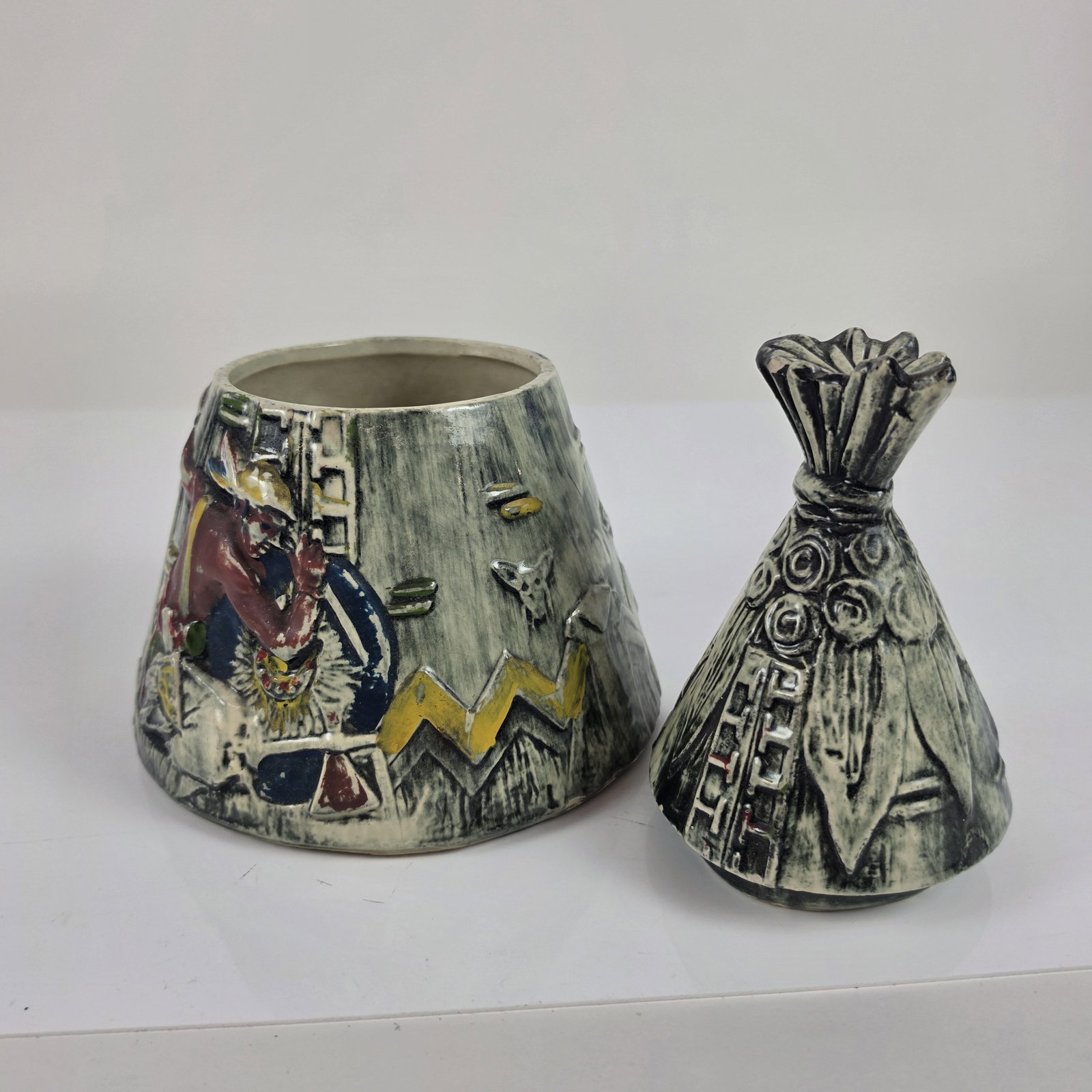 McCoy Ceramic Teepee Cookie Jar - 4