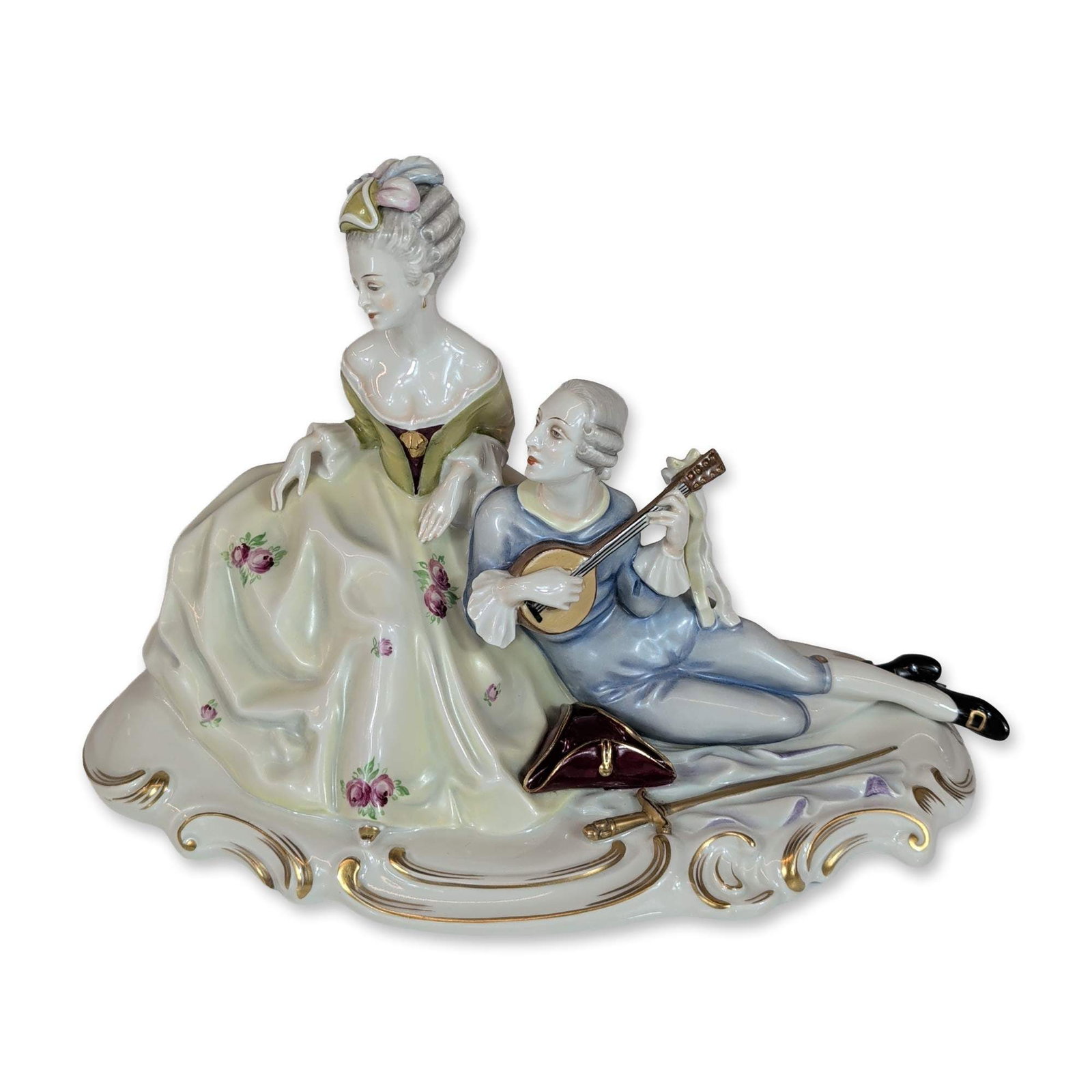 Rosenthal Figural Grouping by Hanns Pellar, A Gentleman Serenades (1 of 3)