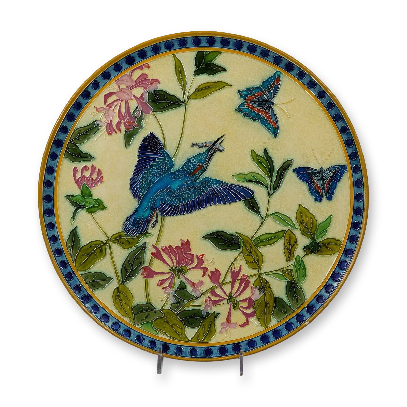Wedgwood Art Nouveau Tubelined Kingfisher Wall Charger (1 of 4)
