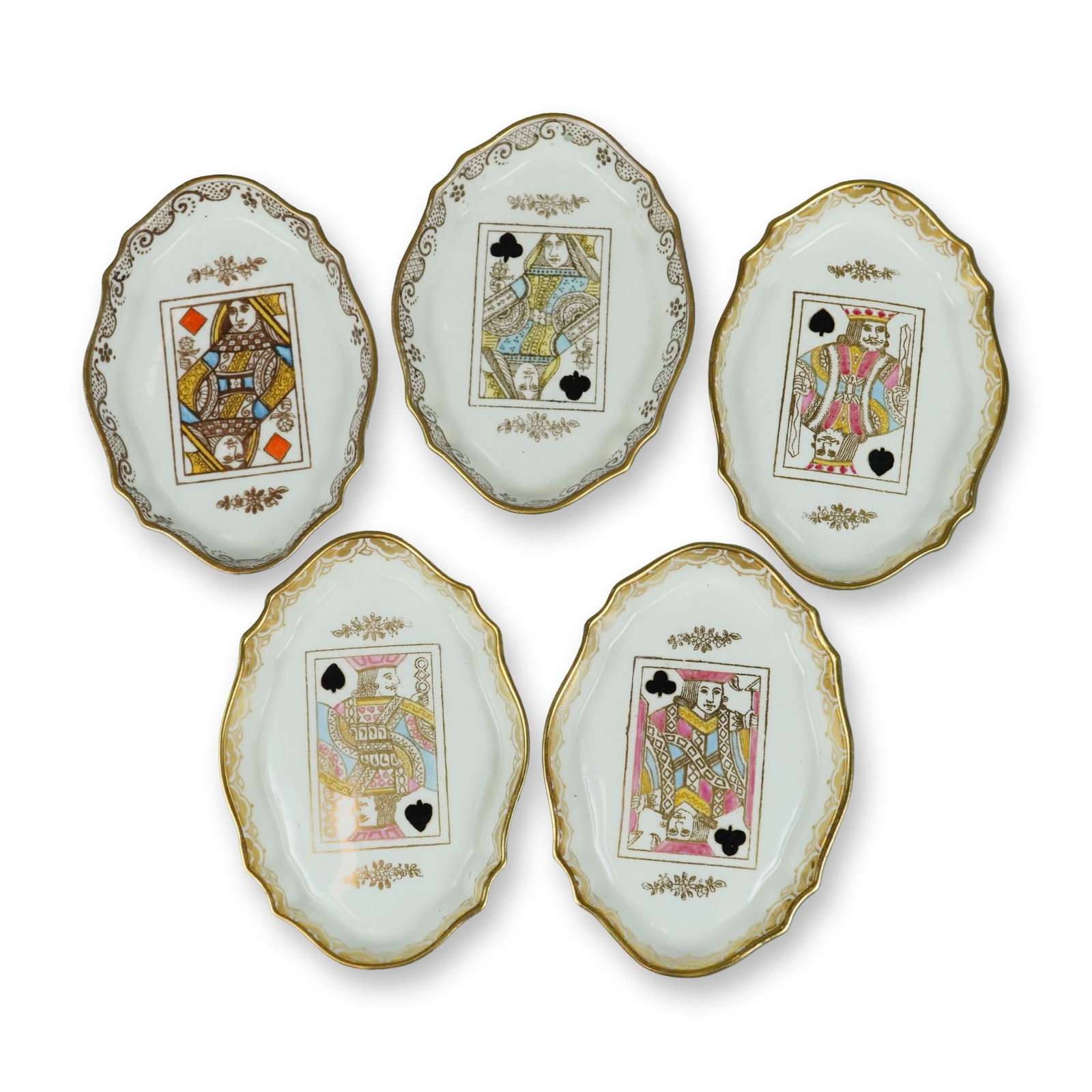 5pc Wedgwood Bone China Playing Card Dishes (1 of 2)