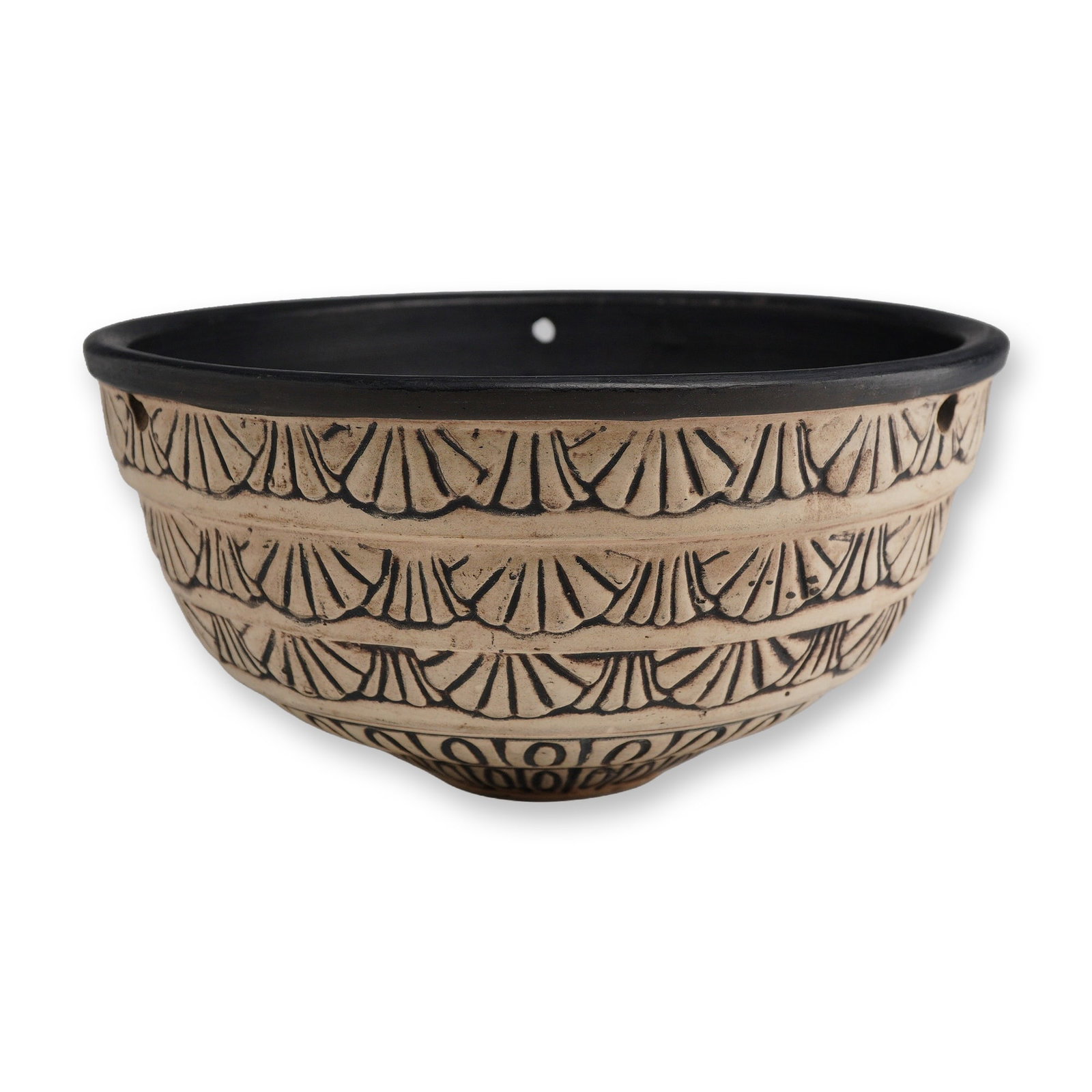 Weller Burntwood Pottery Hanging Planter (1 of 3)