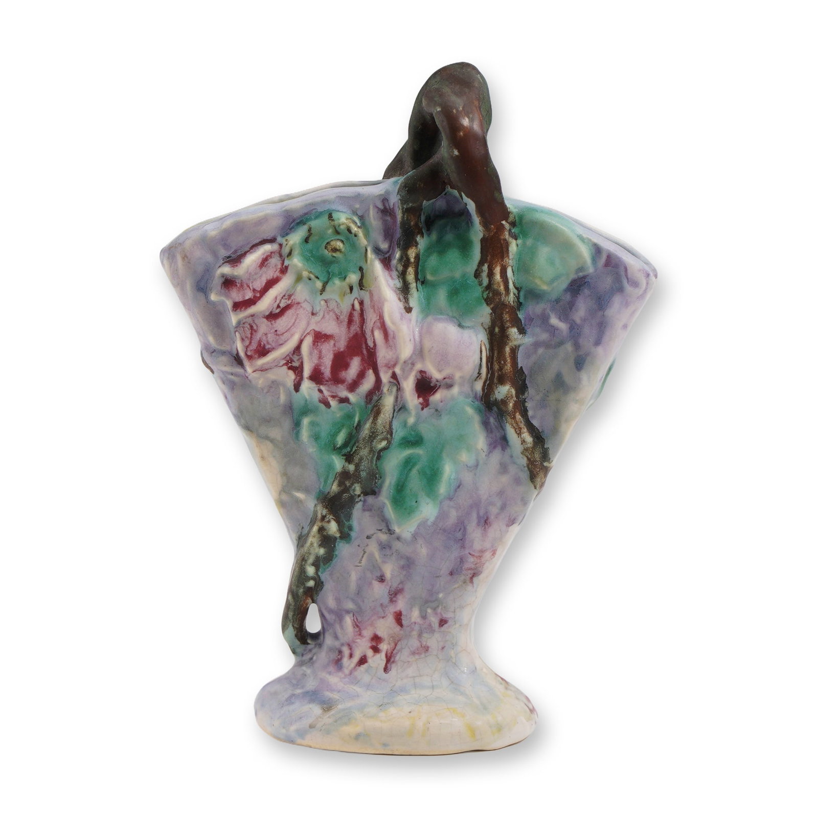 Weller Pottery Silvertone Fan Vase (1 of 4)