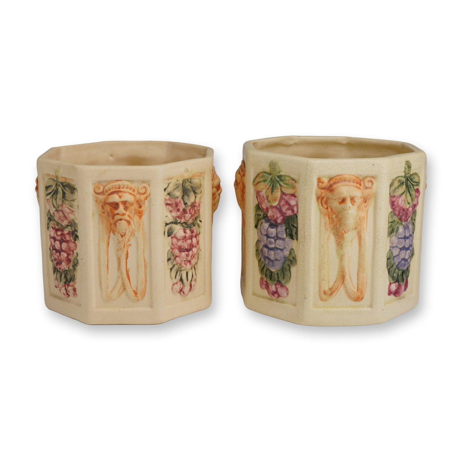 Pair of Weller Pottery Octagonal Jardinieres, Roma (1 of 4)