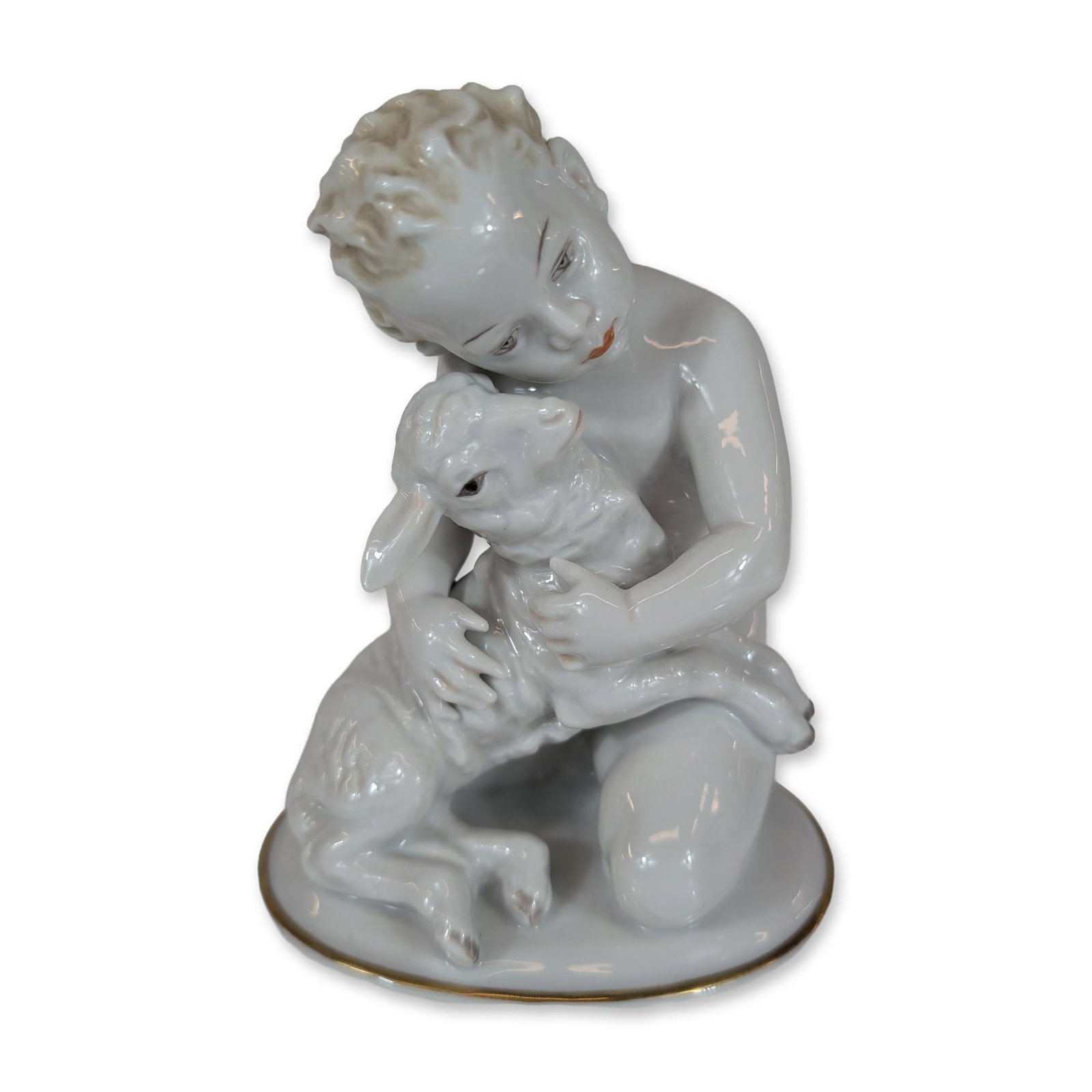 Rosenthal Figurine by Karl Himmelstoss, Child with Lamb (1 of 3)