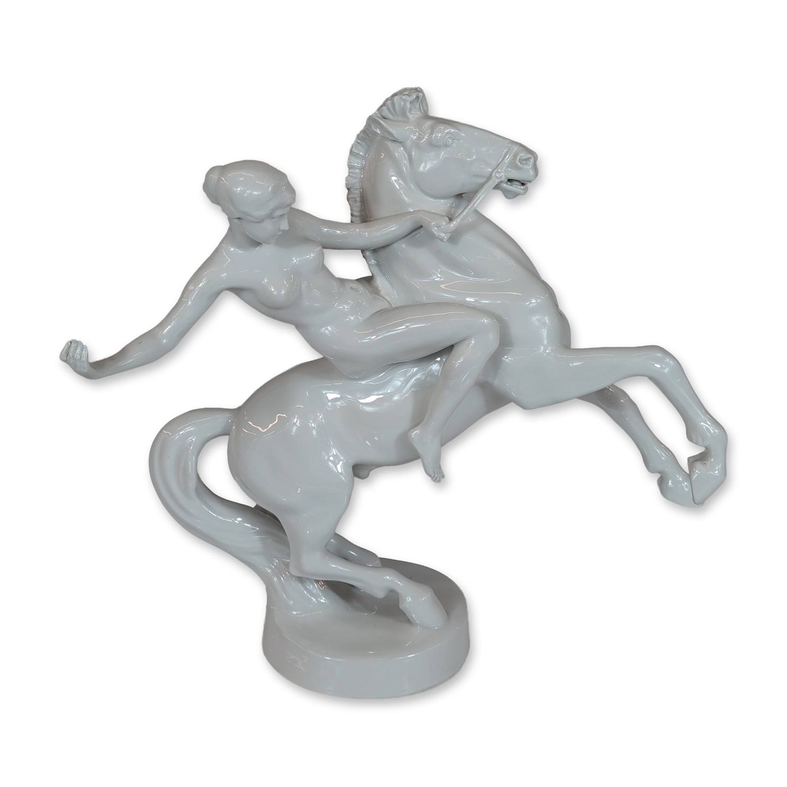 Rosenthal Porcelain Sculpture, Woman on Horseback (1 of 4)