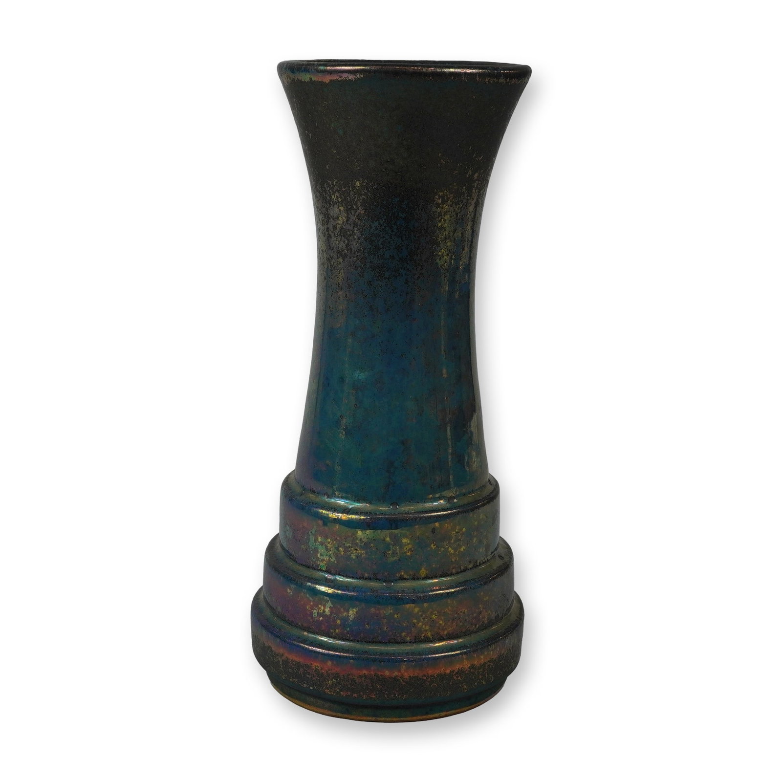 Pewabic Pottery Iridescent Luster Glazed Stepped Base Vase (1 of 4)