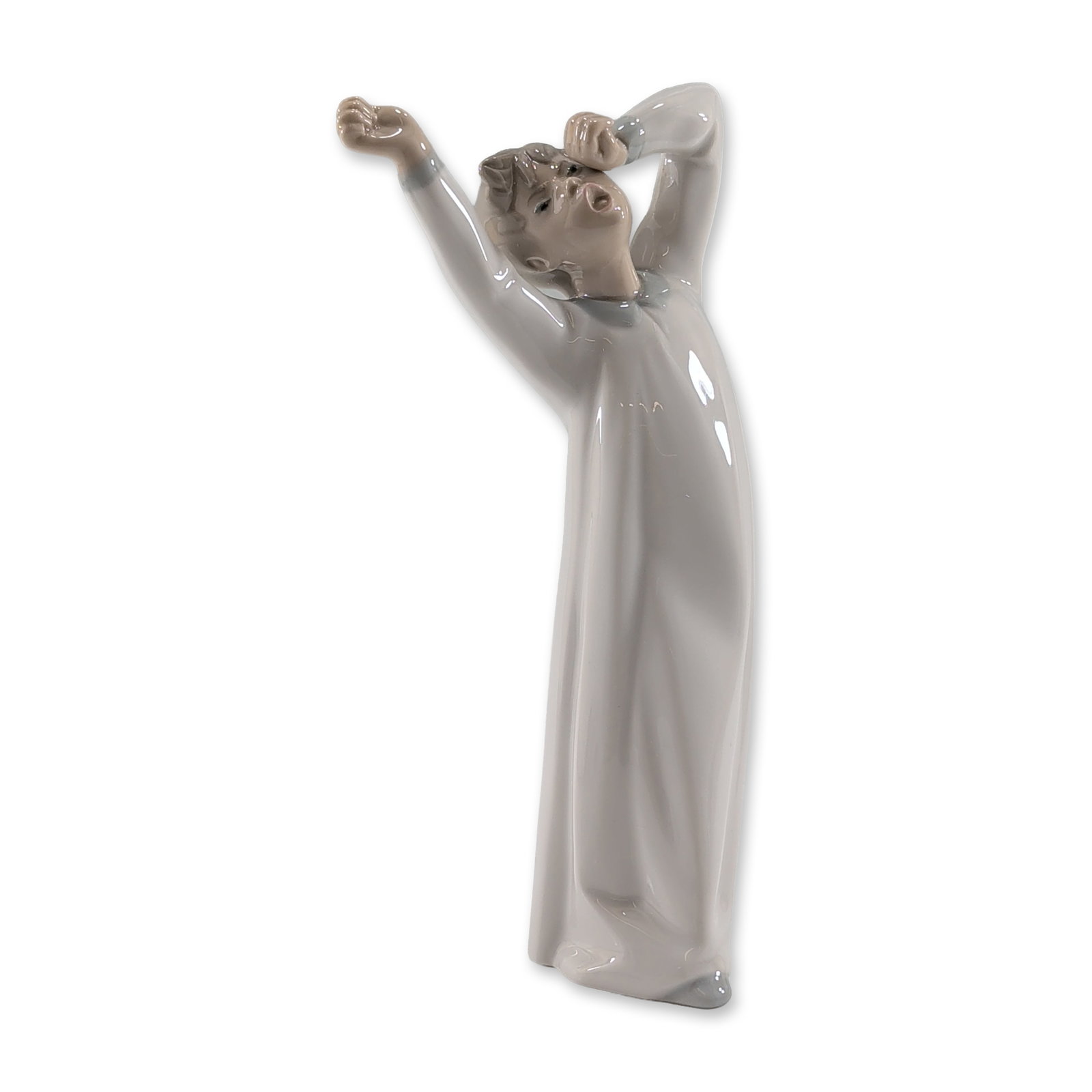 Lladro Spanish Glazed Porcelain Boy Yawning Figurine (1 of 4)