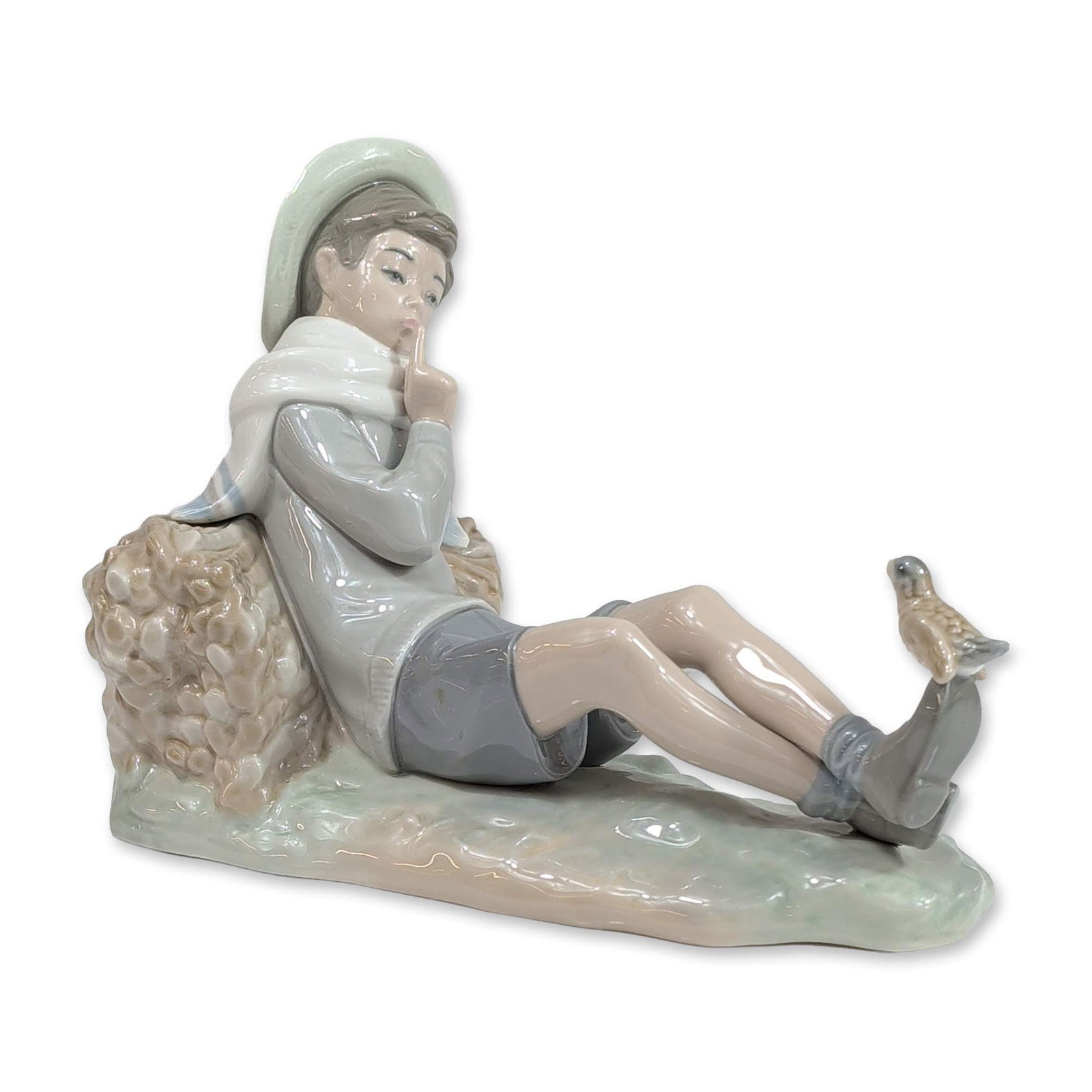 Lladro Porcelain Figurine, Shepherd with Bird 1004730 (1 of 4)