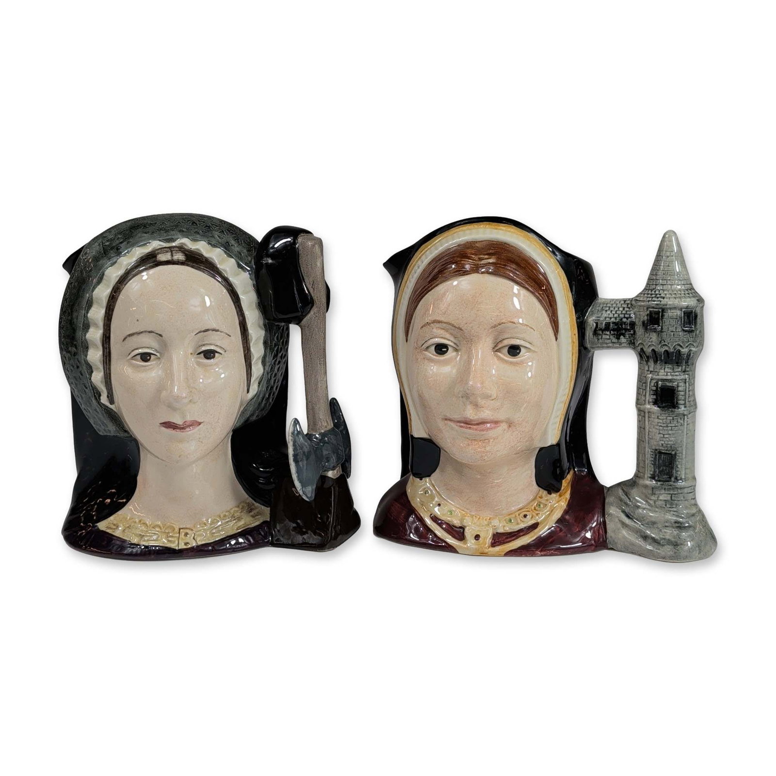 2pc Royal Doulton Character Jugs, Anne Boleyn and Catherine of Aragon (1 of 1)