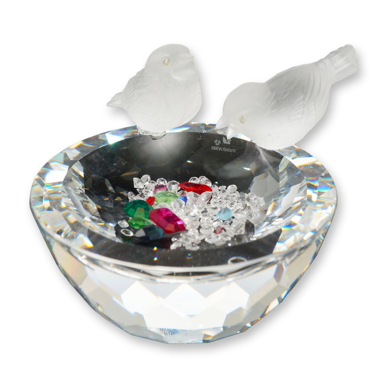 Swarovski Silver Crystal Figurine, Bird Bath (1 of 4)