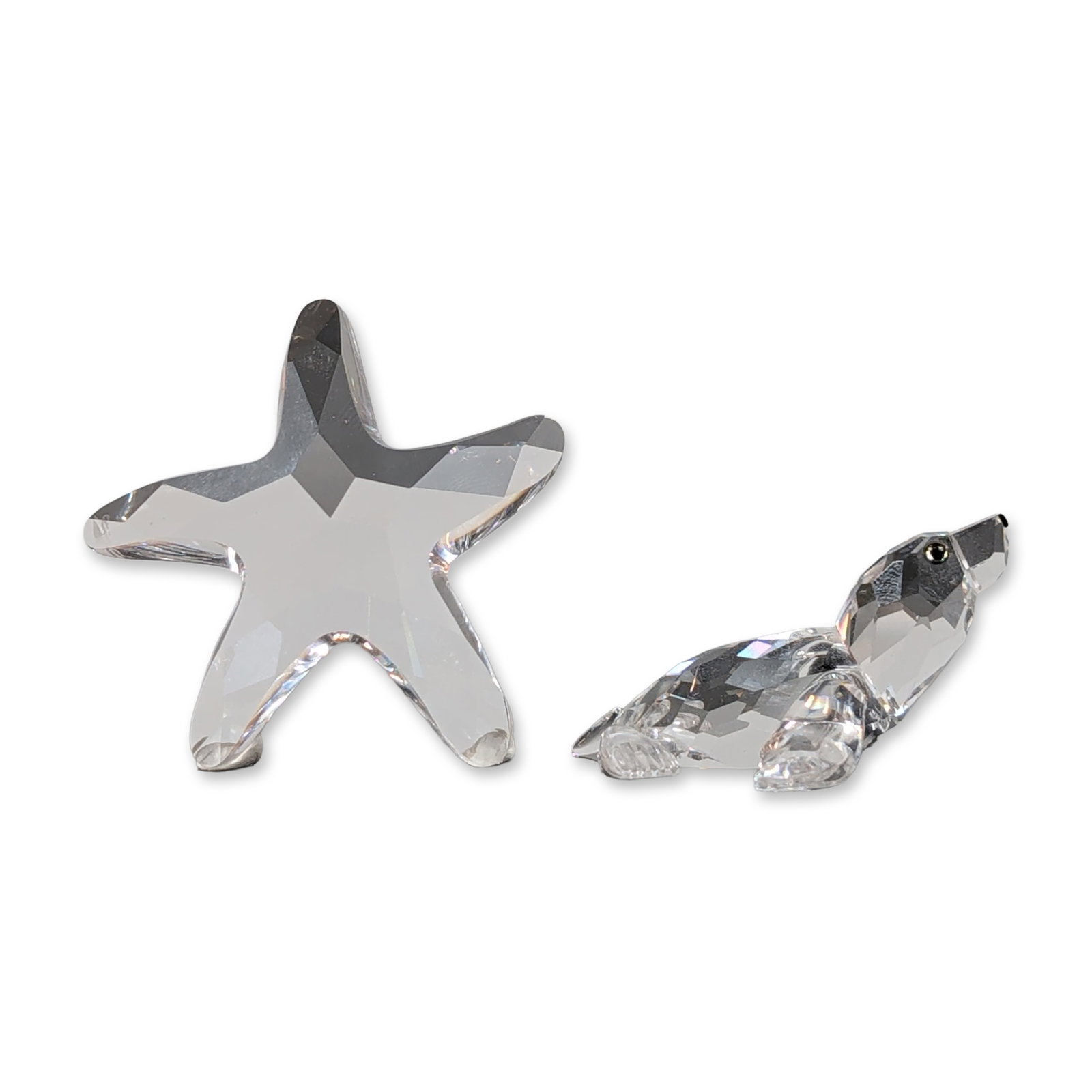 2pc Swarovski Silver Crystal Maritime Figurines (1 of 3)