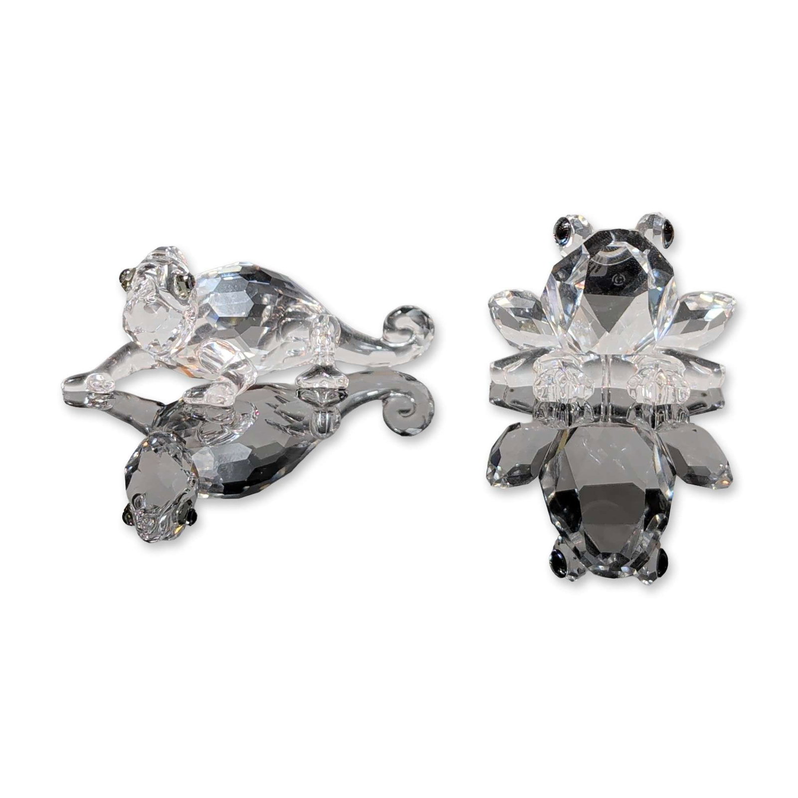 3pc Swarovski Crystal Figurines, Chameleon and Frogs (1 of 4)