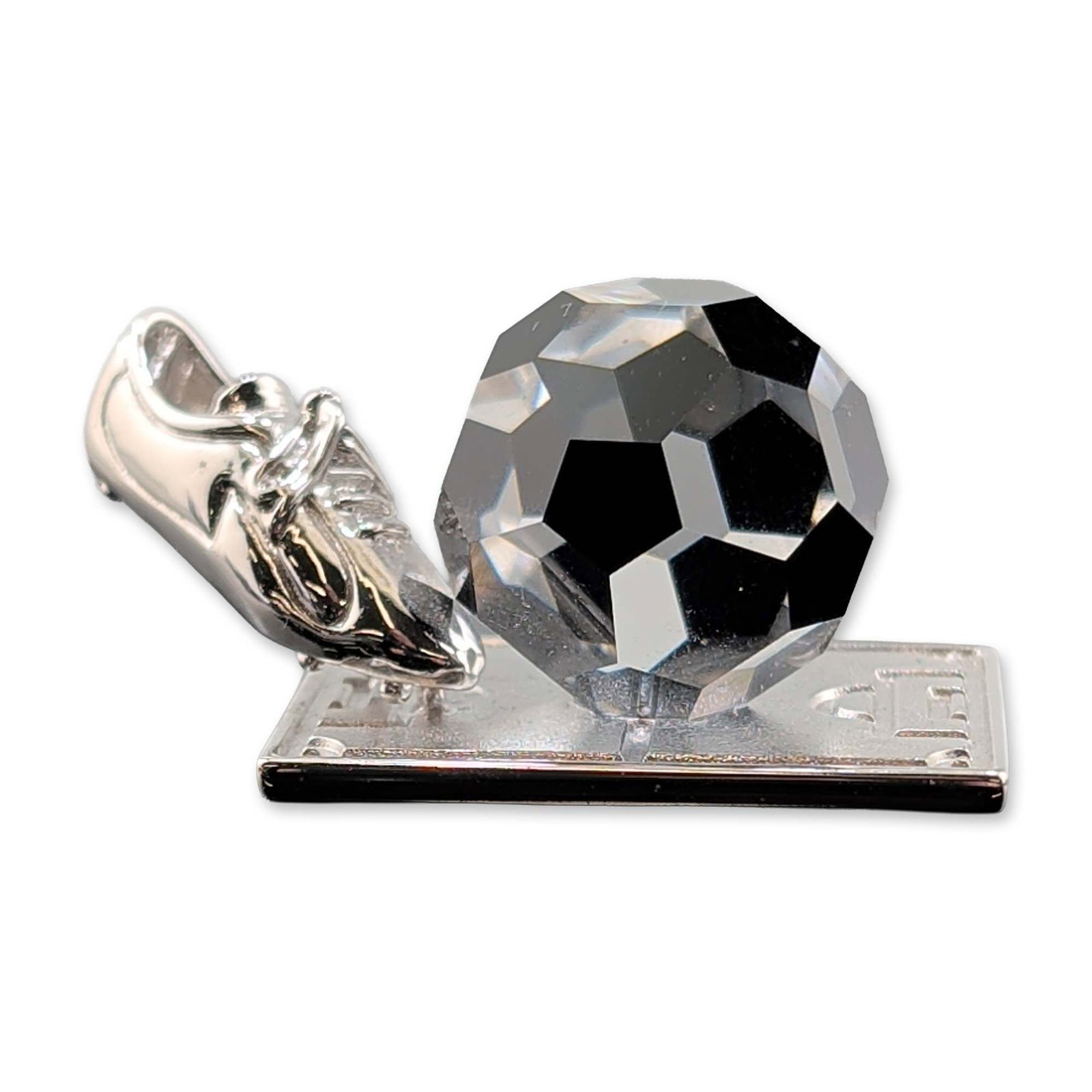 Swarovski Crystal Mini Figurine Memories Rhodium Soccer Trophy (1 of 4)
