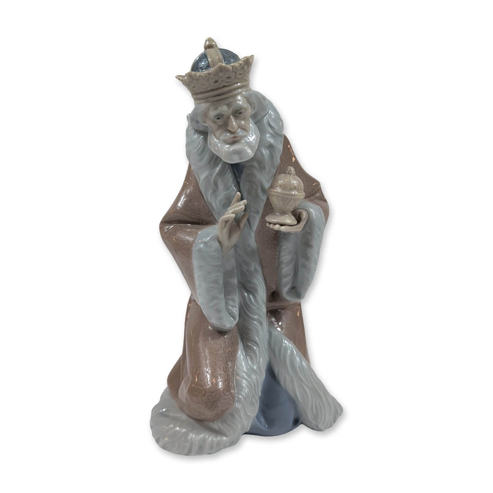 Lladro Glazed Porcelain King Melchior Nativity Figurine 5479 (1 of 3)