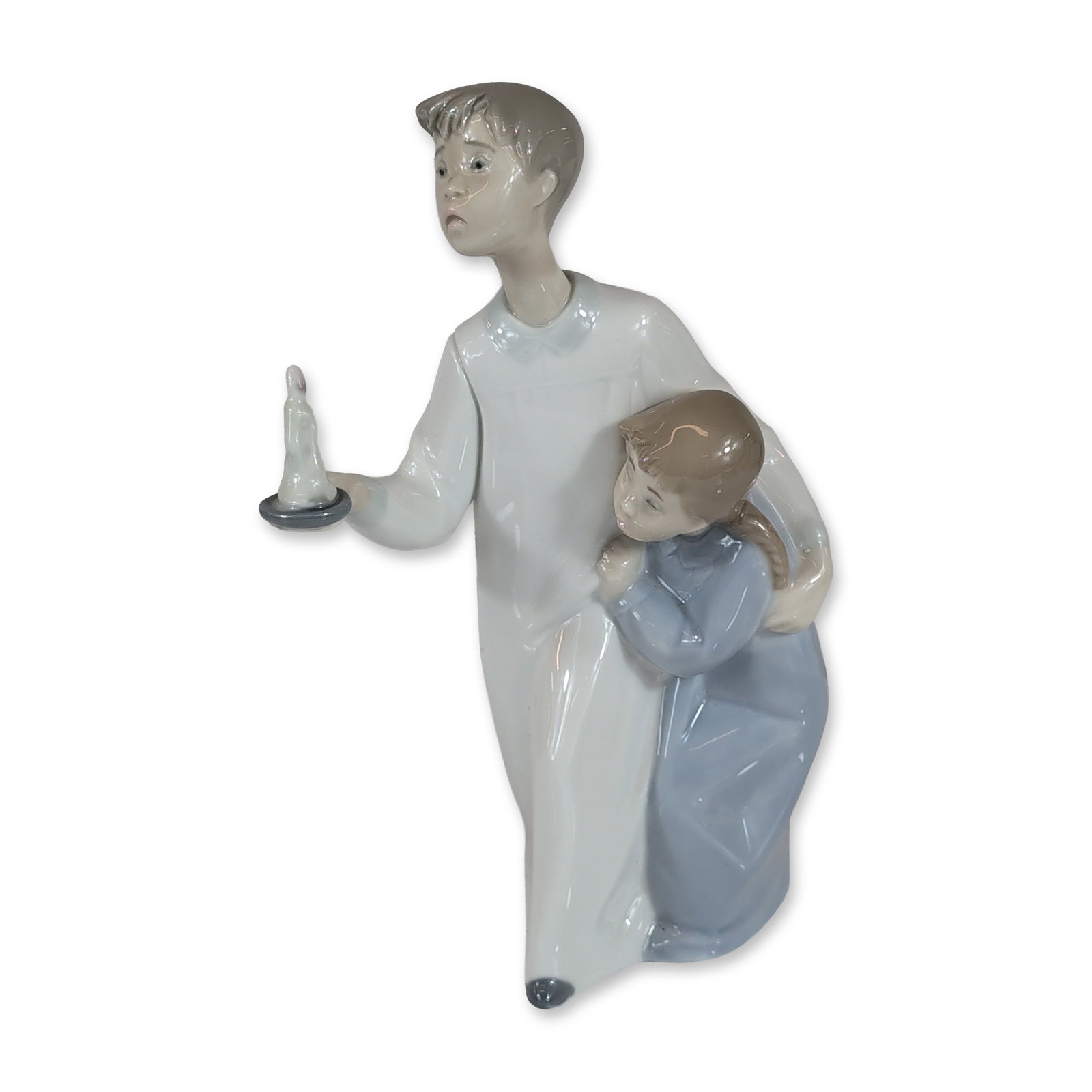 Lladro Porcelain Figurine, Boy and Girl with Candle 01004874 (1 of 3)