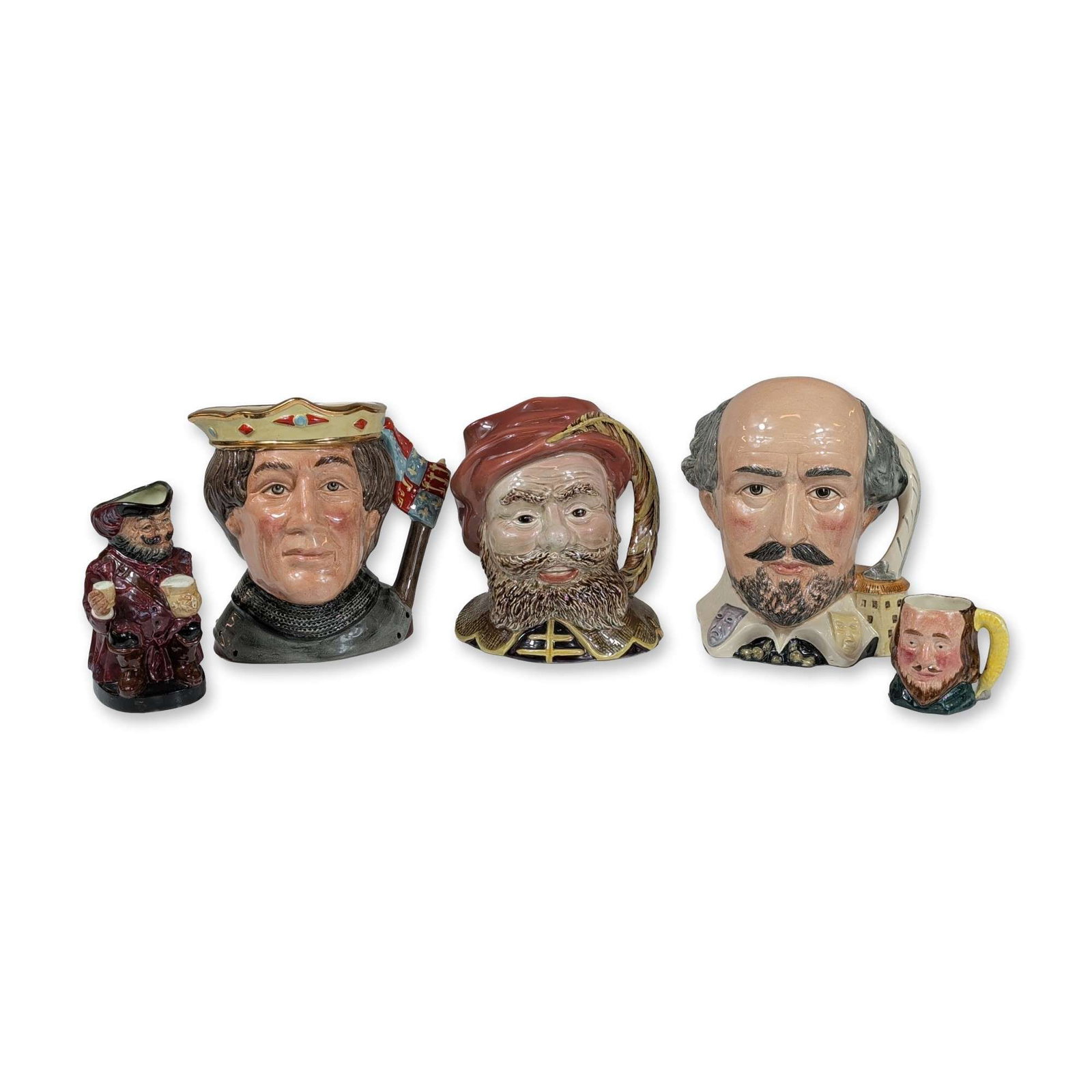 5pc Royal Doulton and Beswick Character Jugs (1 of 1)