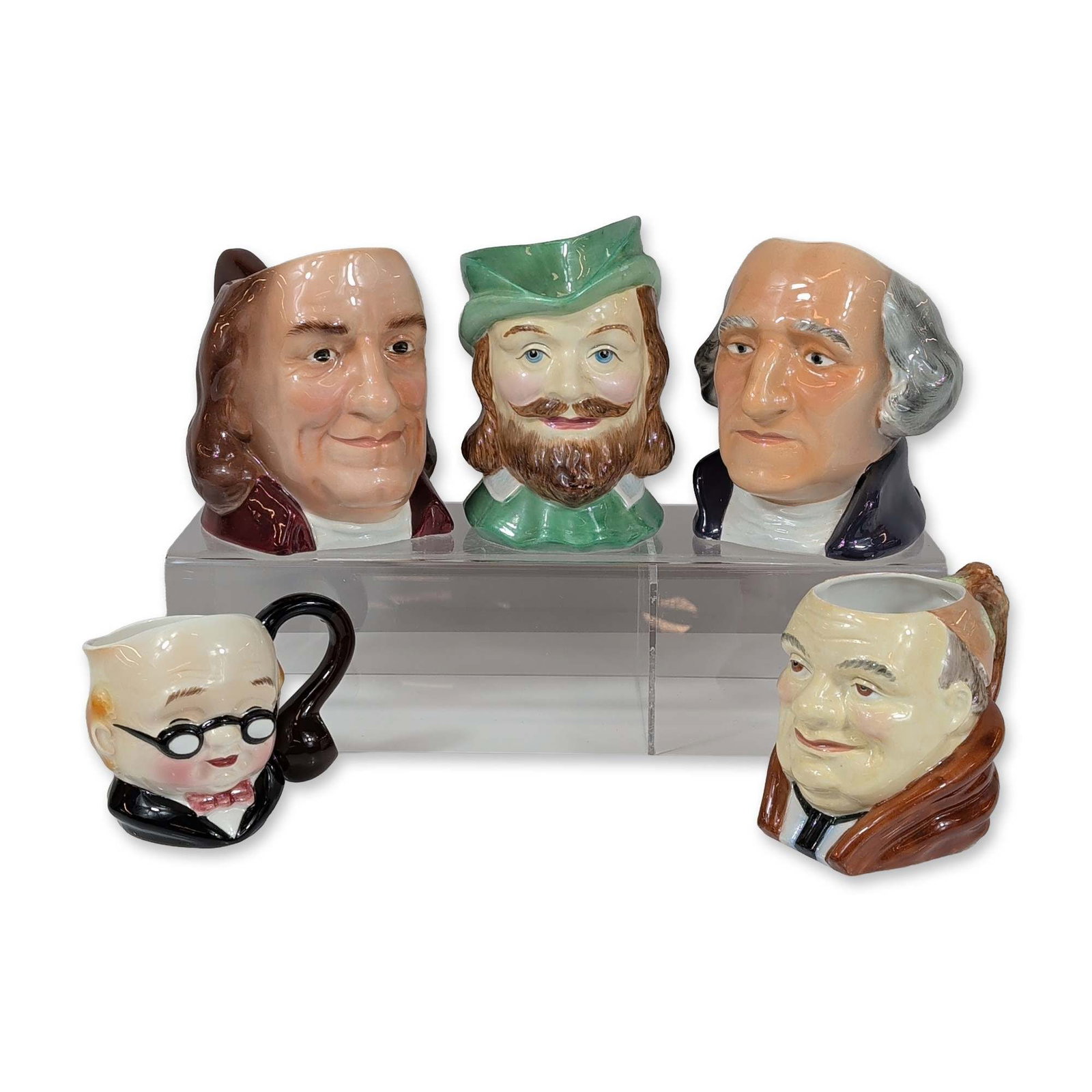 5pc English Ceramic Character Jugs (1 of 1)