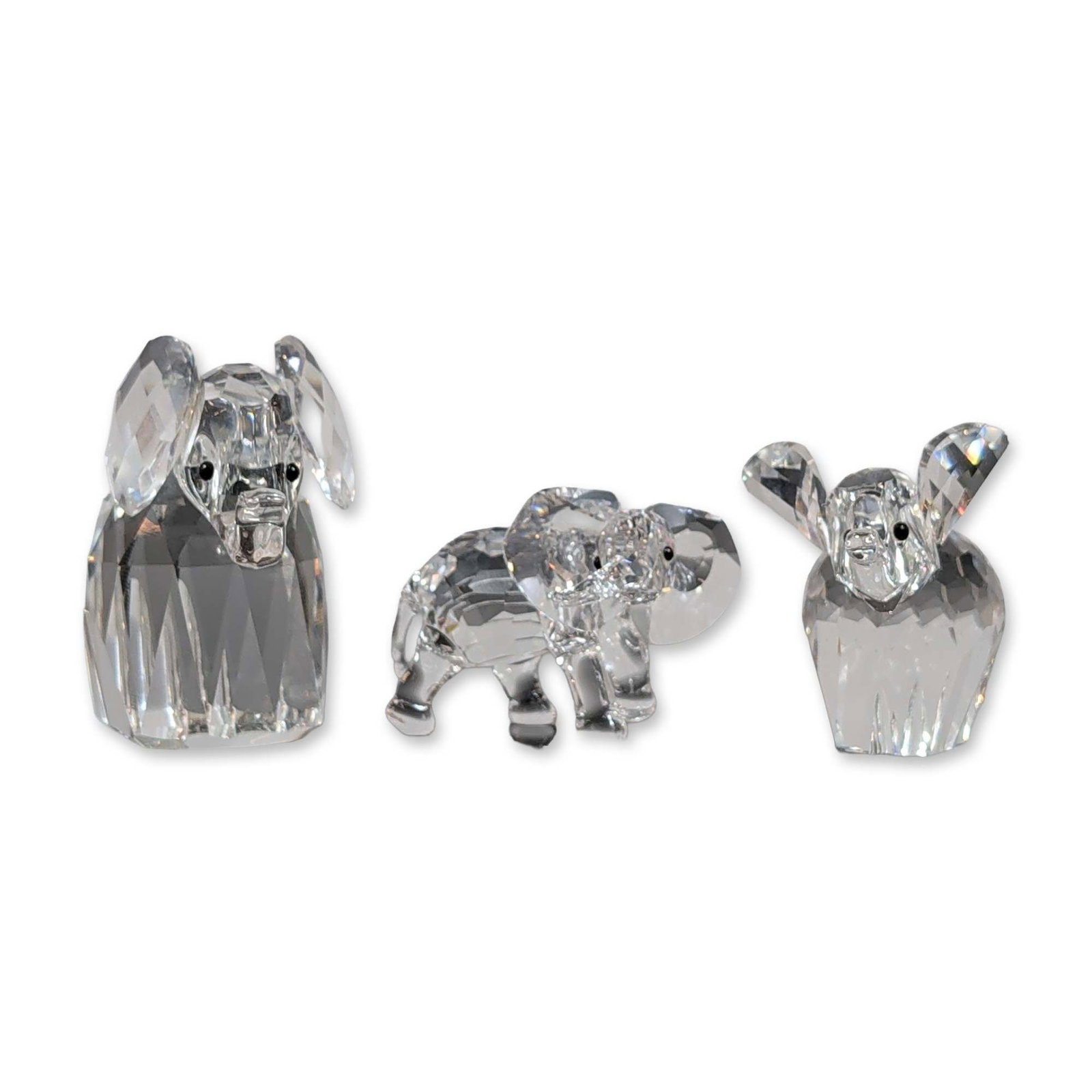 Three Swarovski Crystal Elephant Figurines (1 of 4)