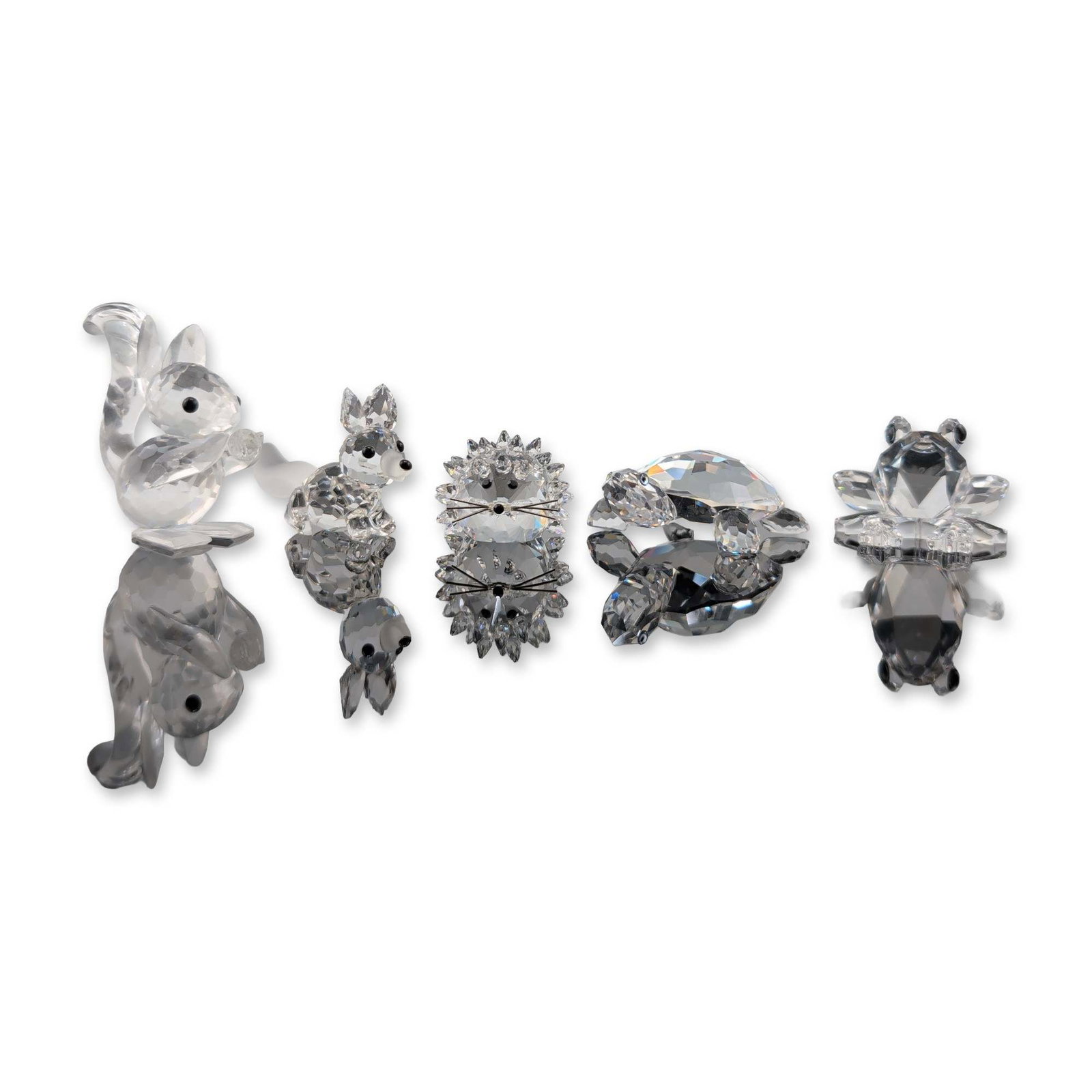 5pc Swarovski Silver Crystal Animal Figurines (1 of 5)
