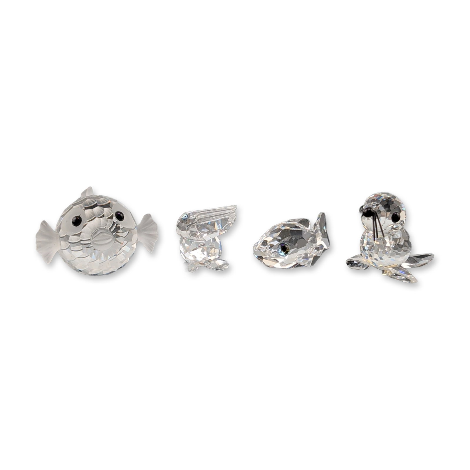 4pc Swarovski Silver Crystal Animal Figurines (1 of 6)