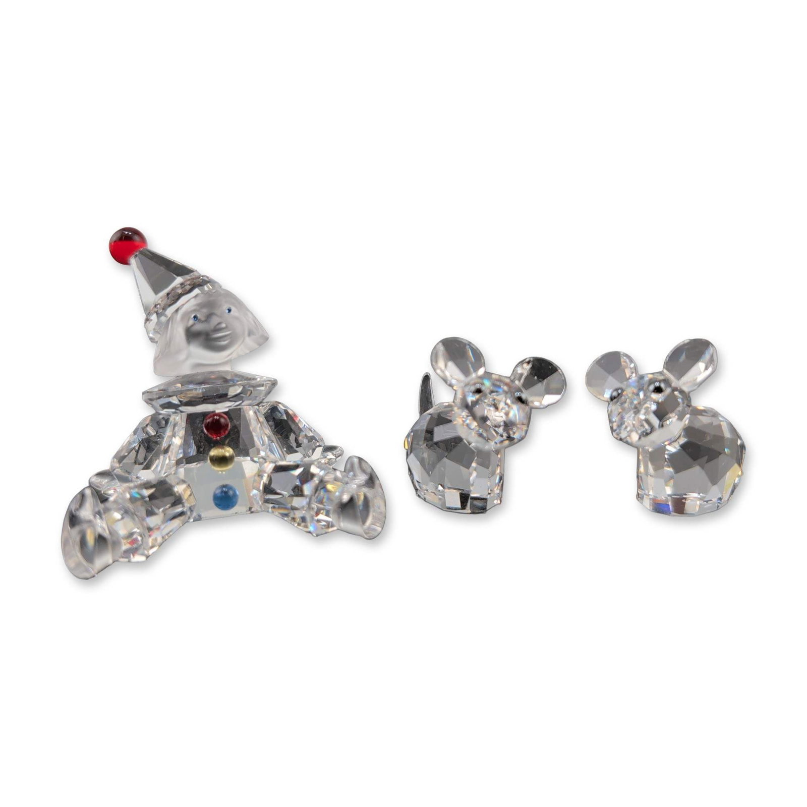 3pc Swarovski Crystal Puppet Clown and Lovlots Joe & Harry Mice (1 of 5)