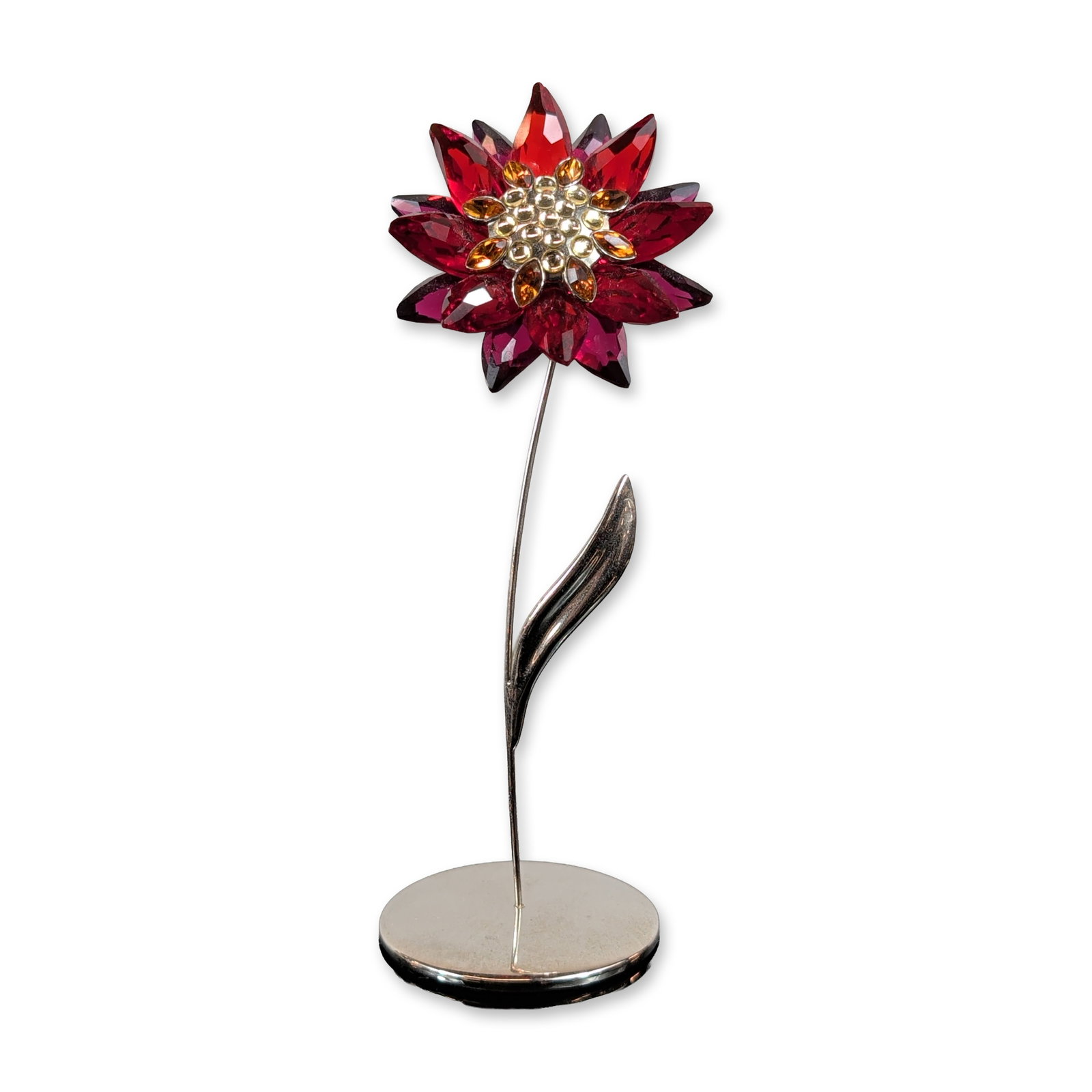 Swarovski Crystal Figurine Paradise Flower, Domoni Light Siam (1 of 4)