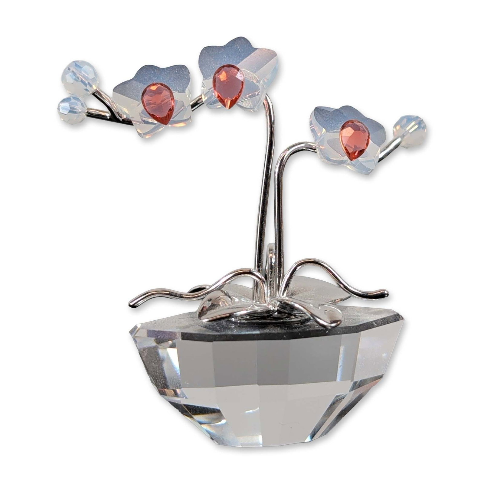 Swarovski Crystal Memories Flower Figurine, Orchid Rhodium (1 of 4)