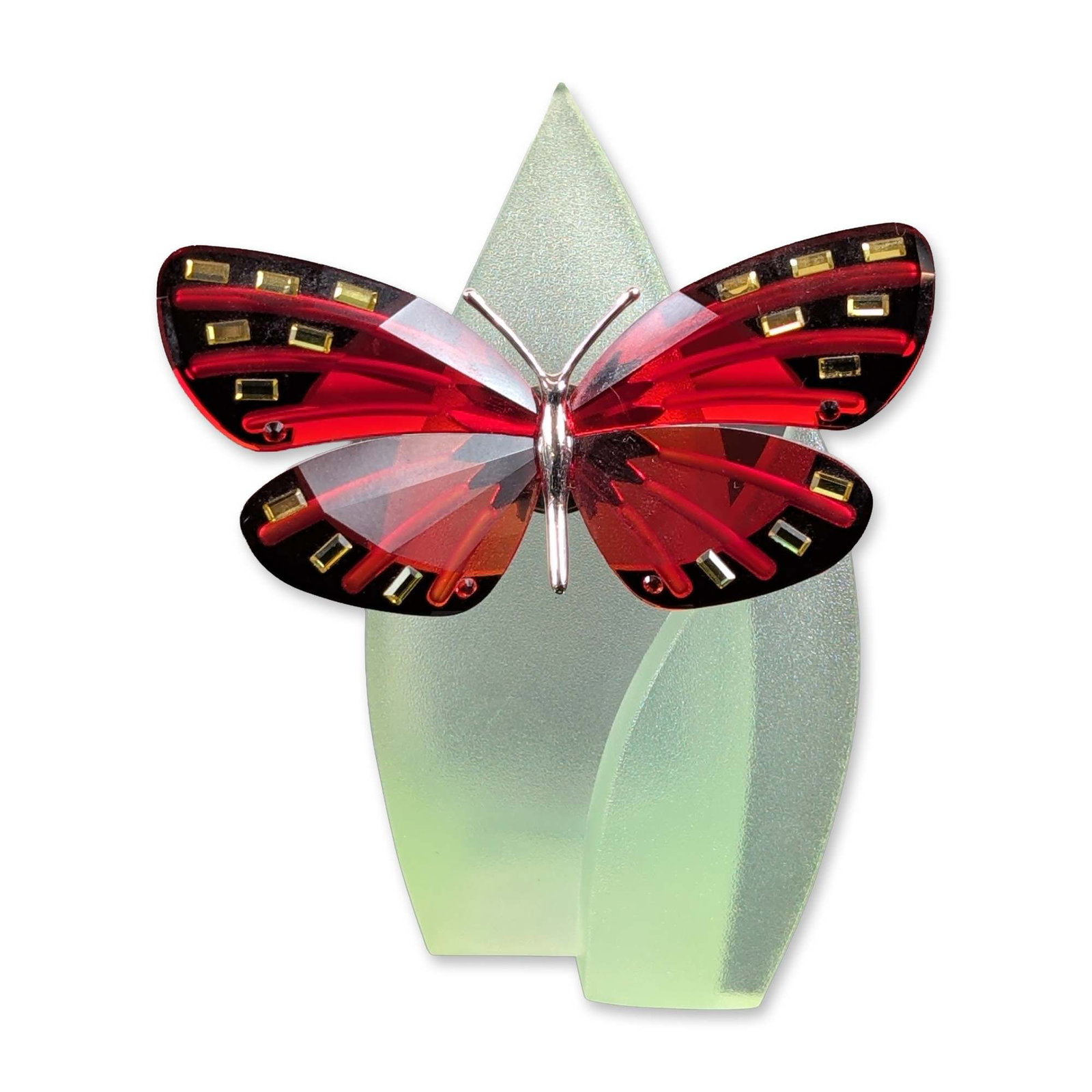 Swarovski Crystal Butterfly Figurine, Adena Light Siam (1 of 3)