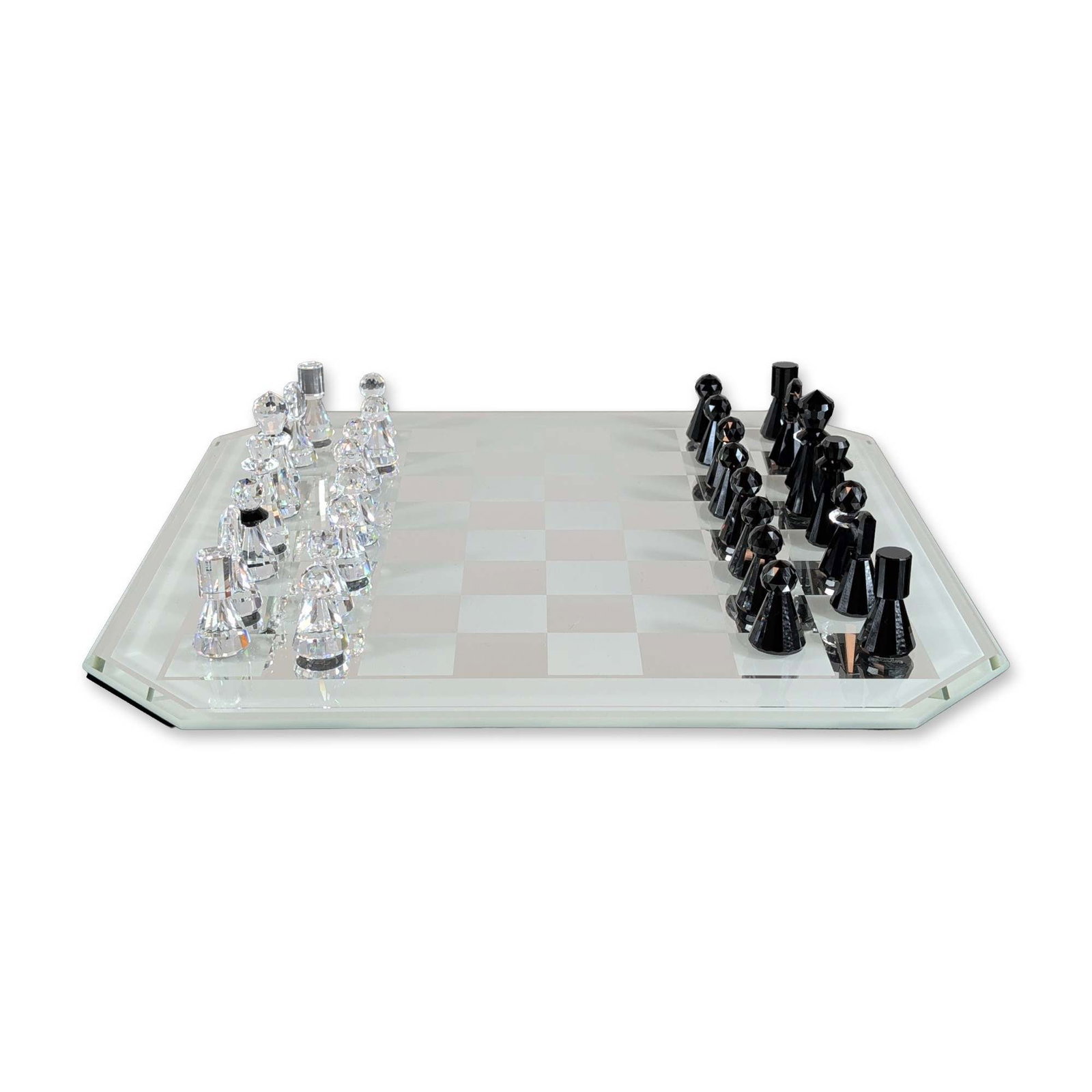 33pc Swarovski Contemporary Faceted Crystal Chess Set (1 of 6)