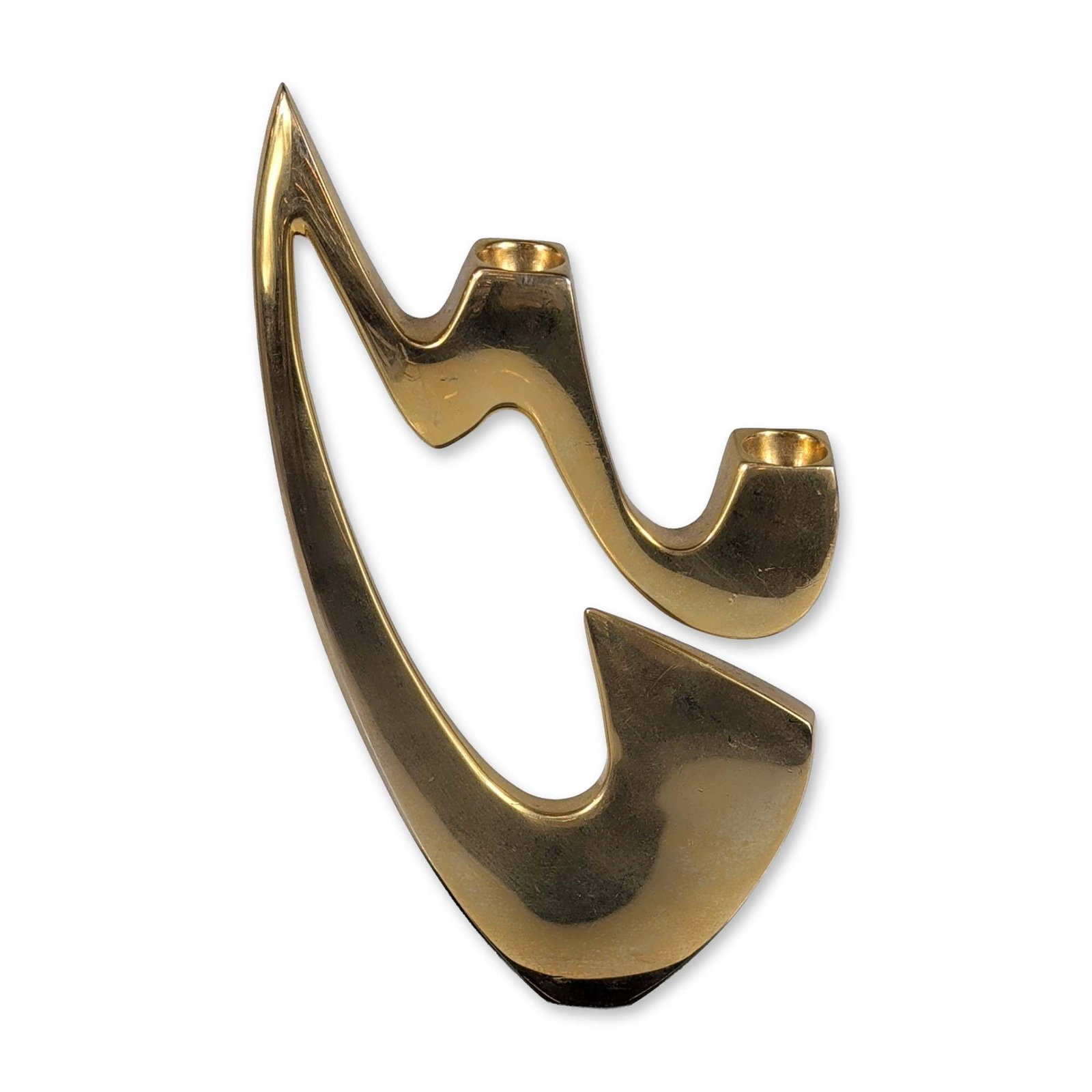 Baruch Shoham 24K Gold Plate Shabbat Candlestick Holder (1 of 4)