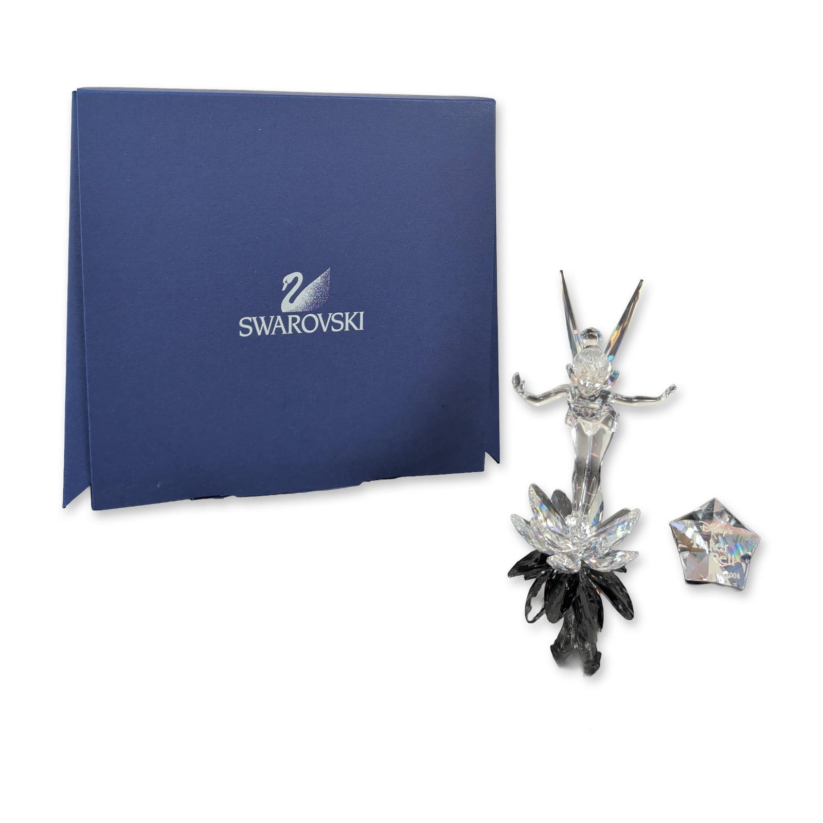 Swarovski Crystal Disney 2008 Figurine, Tinker Bell with Title Plaque (1 of 5)