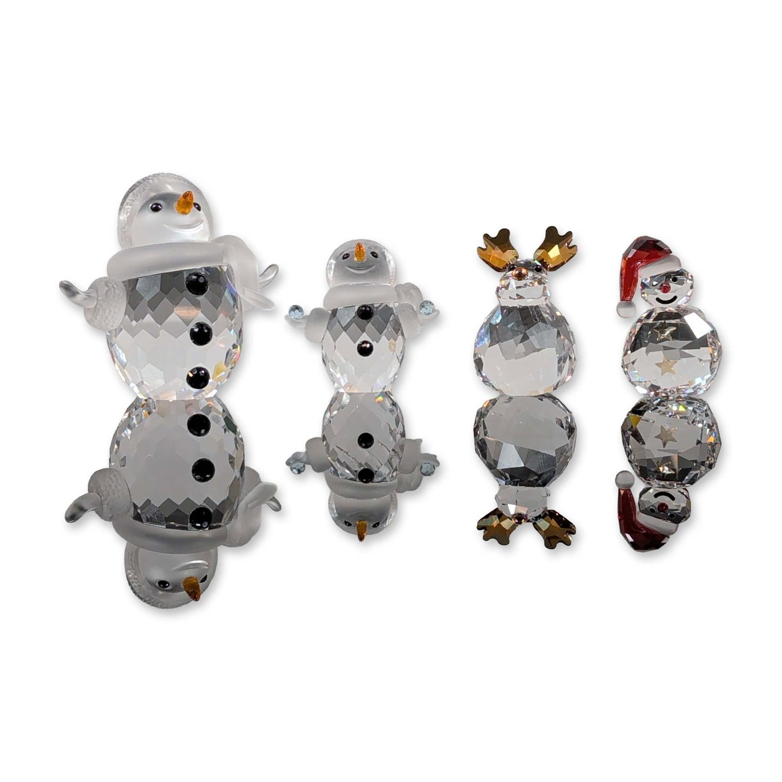 4pc Swarovski Crystal Holiday Figurine Collection, Snowmen and Reindeer (1 of 4)