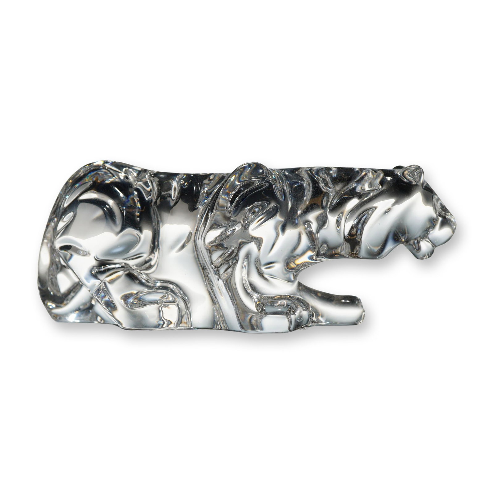 Baccarat Clear Crystal Crouching Tiger Figurine (1 of 4)