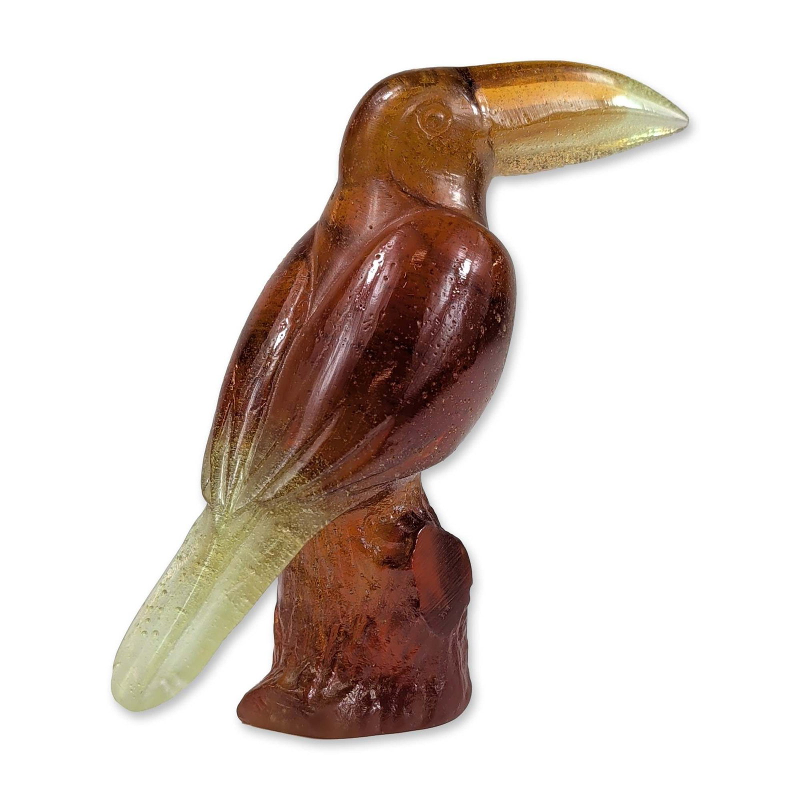 Daum Pate de Verre Glass Toucan Figurine (1 of 6)
