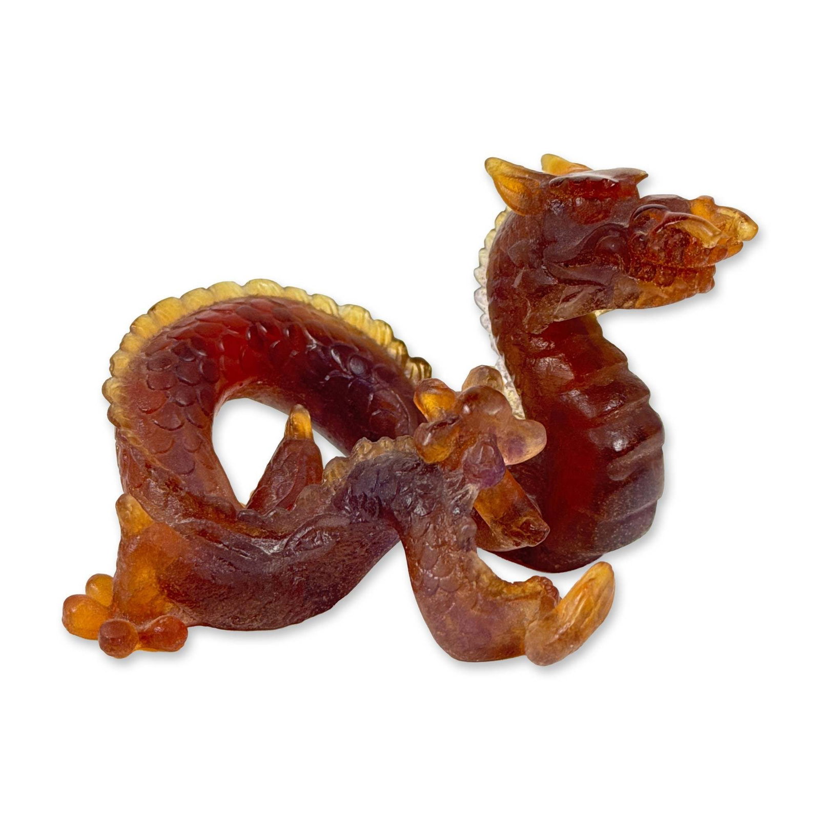 Daum France Pate de Verre Chinese Dragon Figure (1 of 4)