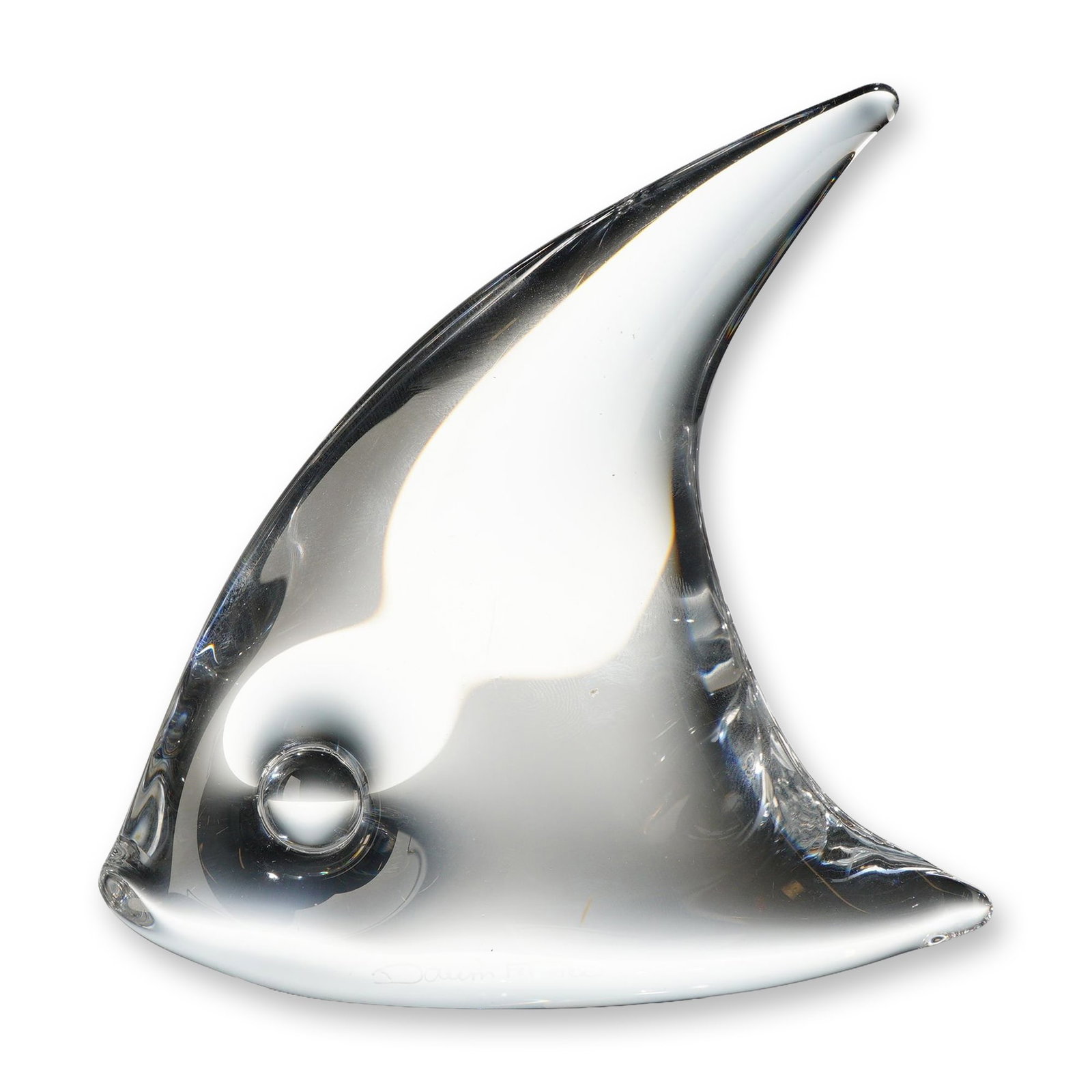 Daum France Stylized Clear Crystal Fish Sculpture (1 of 4)