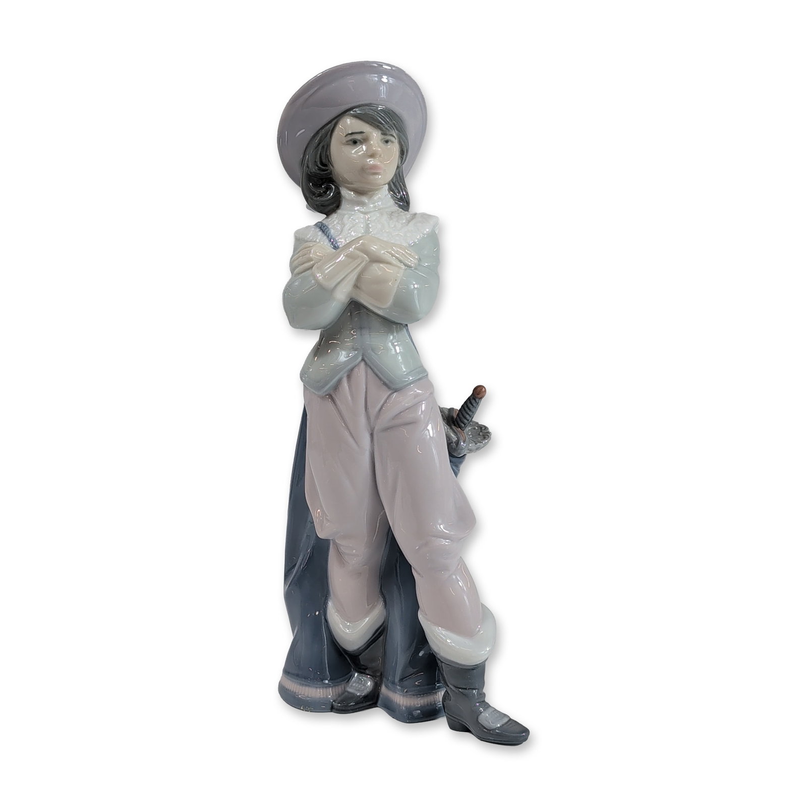 Lladro Spanish Glazed Porcelain Musketeer Figurine, Portos (1 of 5)