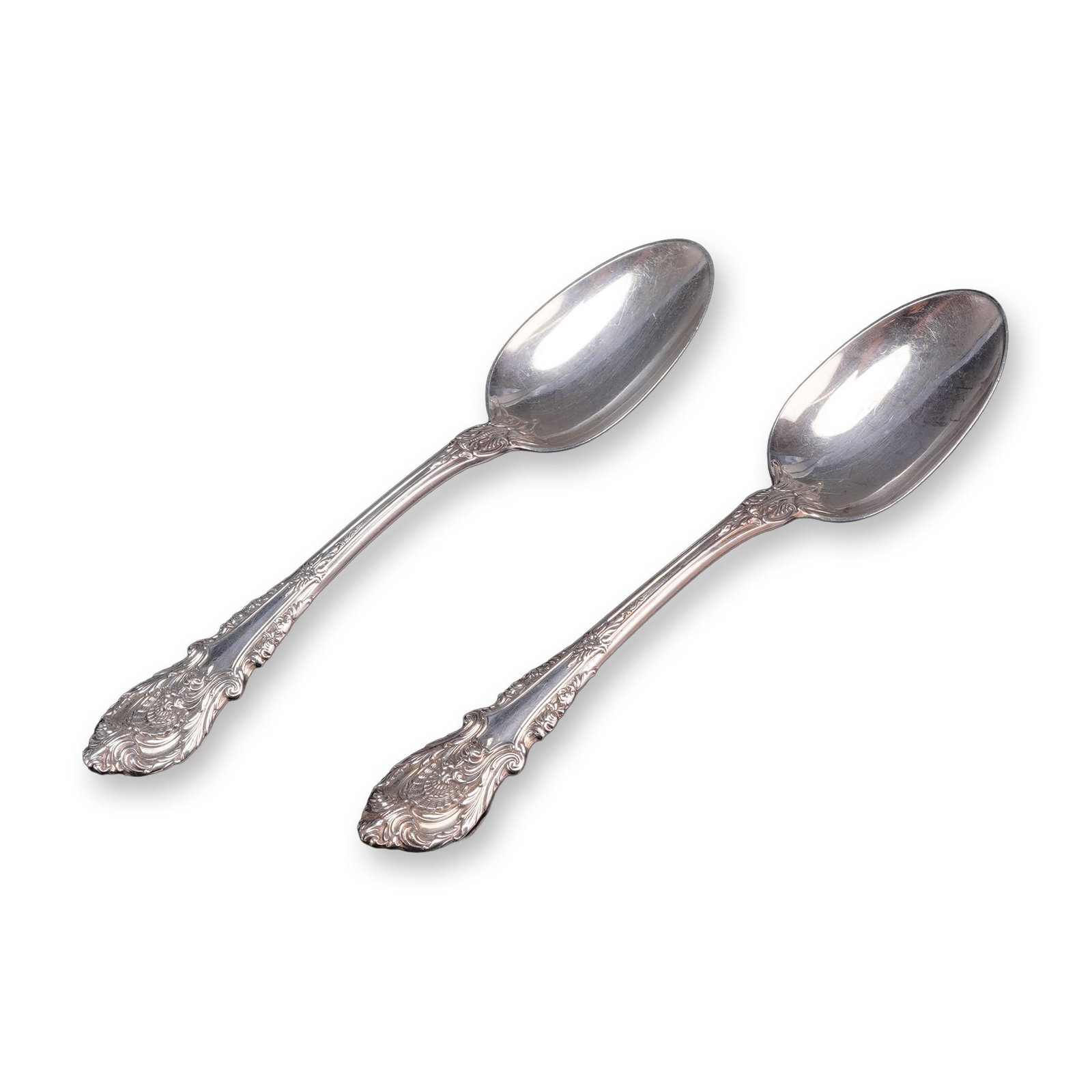 2pc Wallace Sterling Silver Teaspoons in the Sir Christopher Pattern (1 of 3)