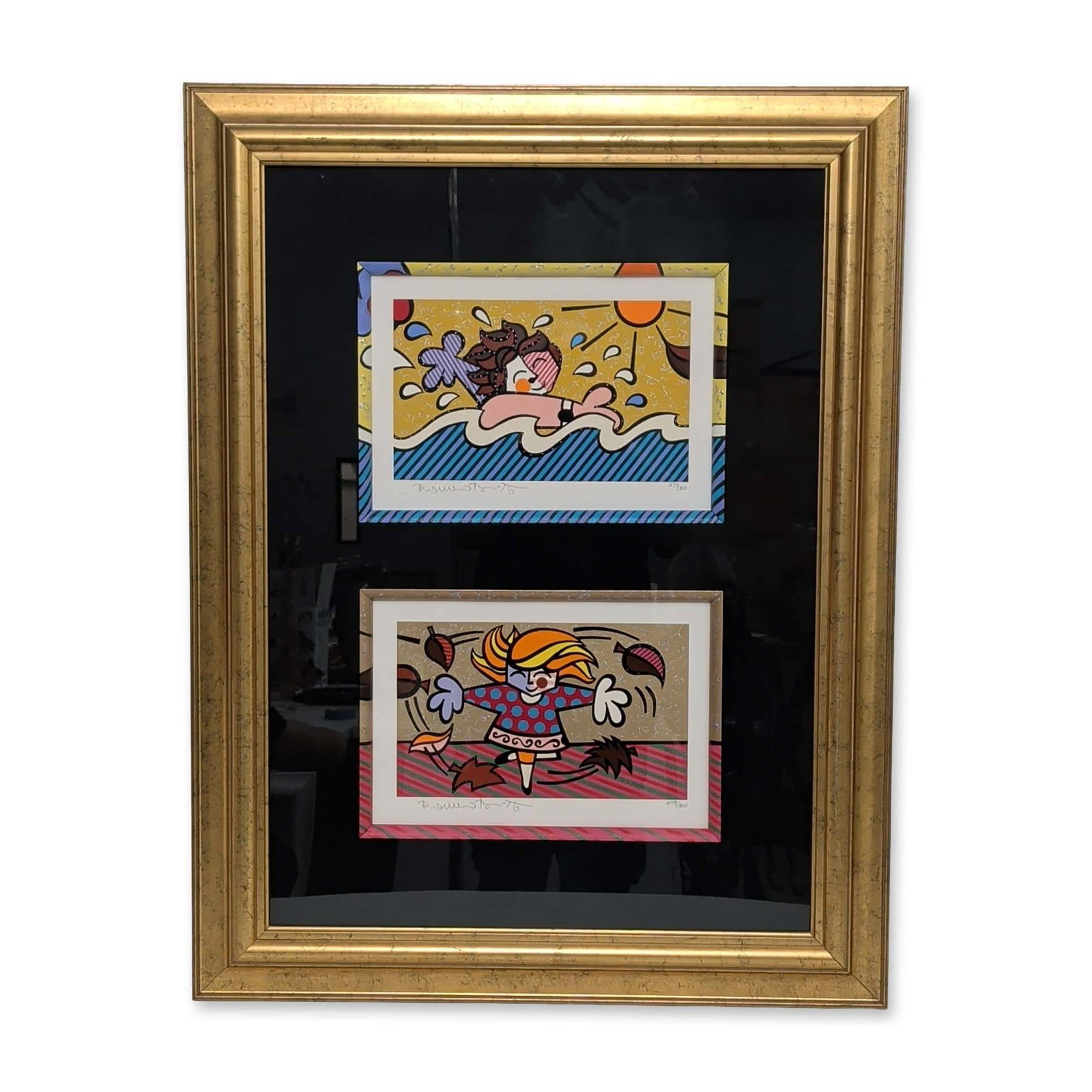Romero Britto (Brazilian, b. 1963), Serigraphs on Paper, Seasons of Miracles Diptych, Signed & (1 of 6)