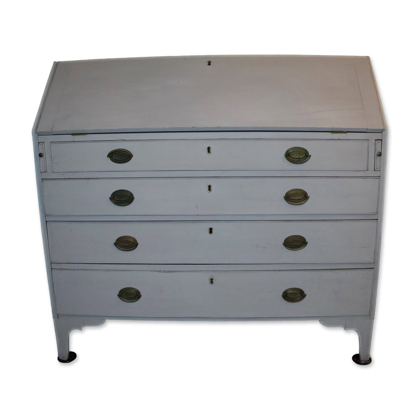 Swedish Gustavian Style Painted Pinewood Slant Front Desk (1 of 6)