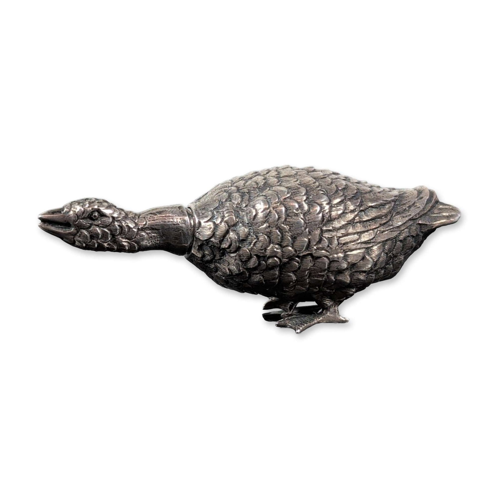 Italian Sterling Silver Figural Goose Container (1 of 4)