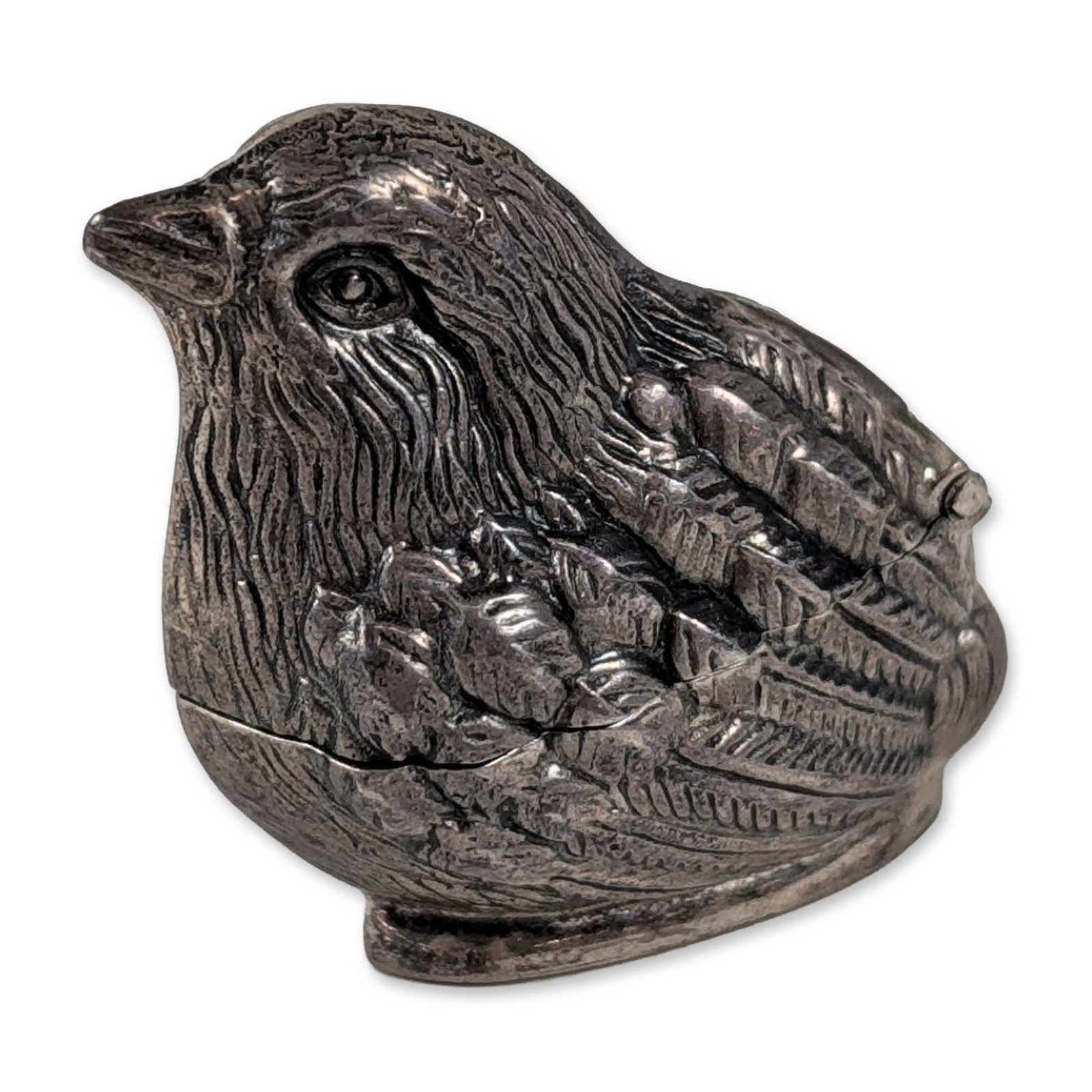 Sterling Silver Figural Quail Pillbox (1 of 4)