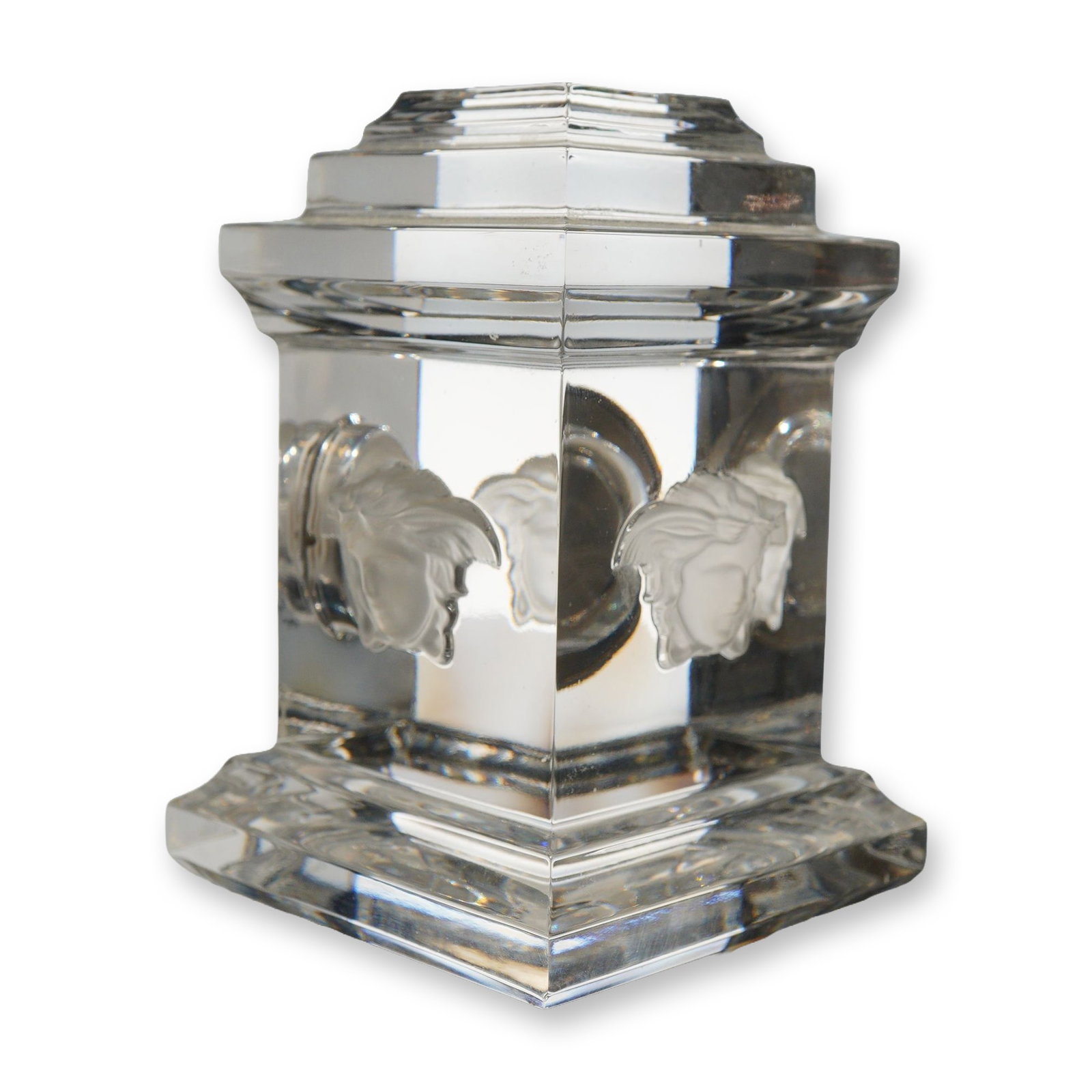 Rosenthal Versace Crystal Medusa Treasury Desk Clock (1 of 5)