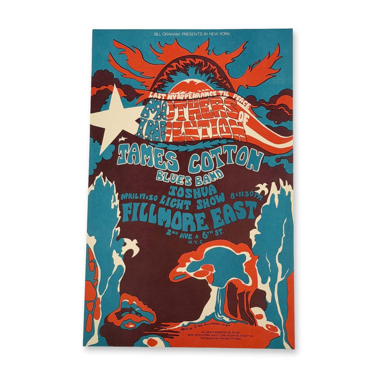 Helen Hersh 1968 Mothers of Invention Fillmore East Concert Poster (1 of 4)