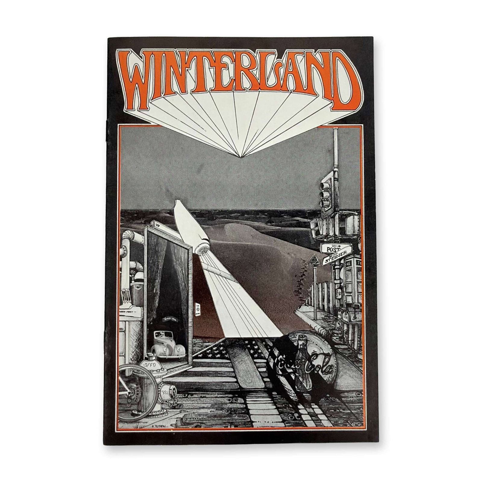 Randy Tuten. Winterland Ballroom October 1970 Concert Program.: Original concert program for the Winterland Ballroom in San Francisco, dated October 1970, with cover design by Randy Tuten. The softcover, staple-bound booklet features psychedelic title typography a