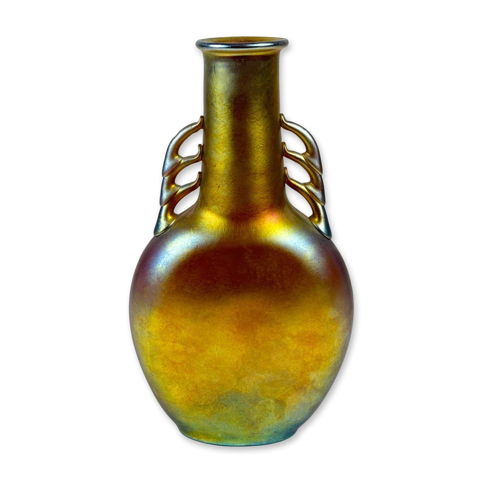 Steuben Gold Aurene Art Nouveau Iridescent Glass Vase (1 of 4)