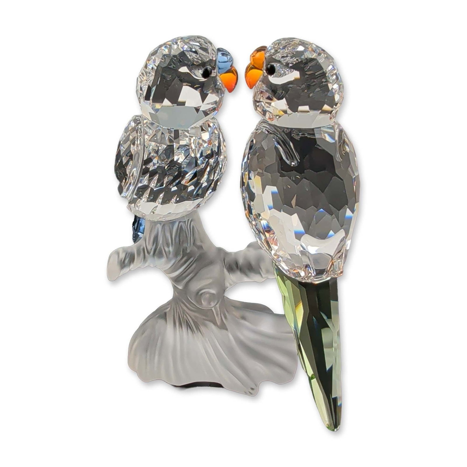 Swarovski Crystal Figurine, Budgies (1 of 6)