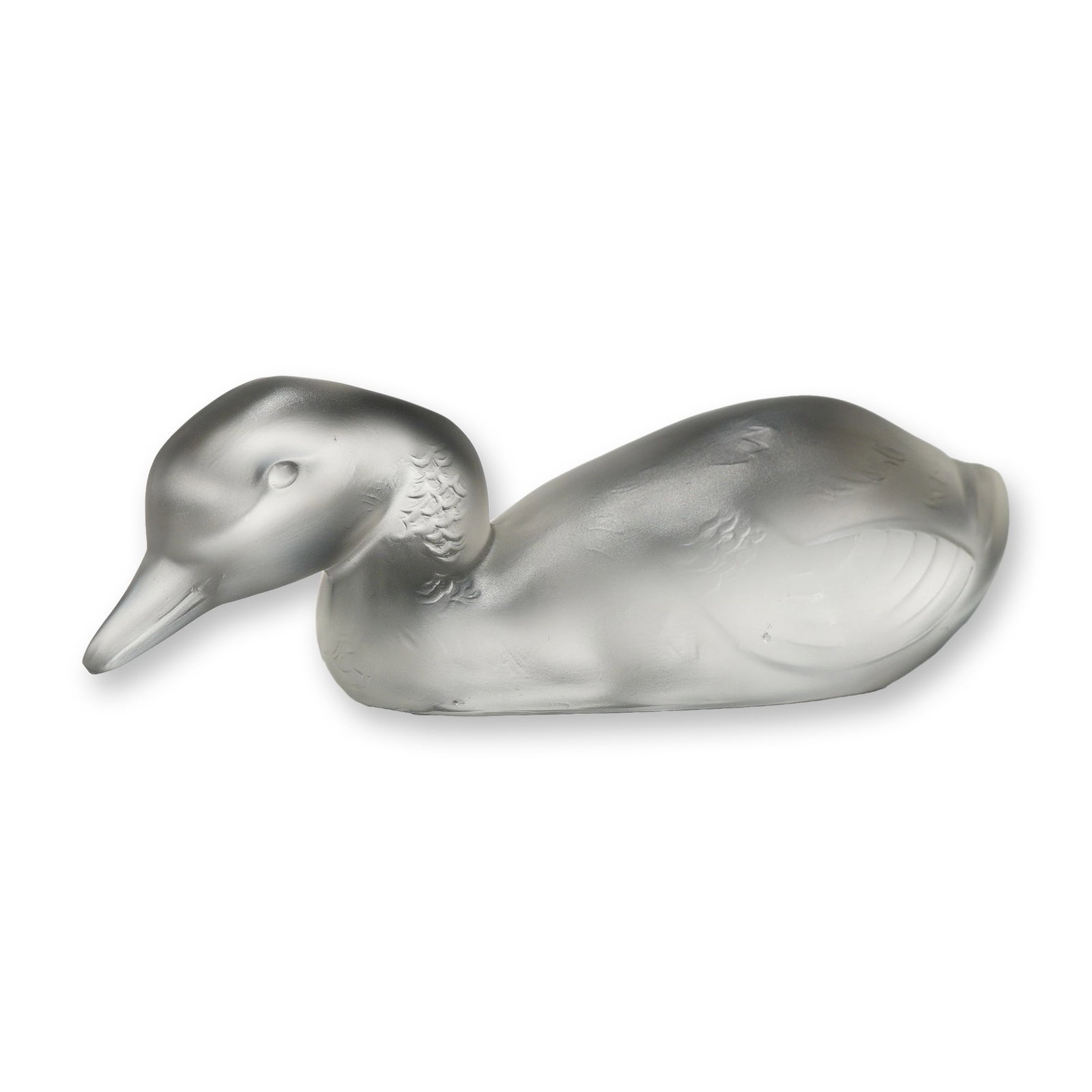 Baccarat Frosted Crystal Duck Figurine (1 of 3)