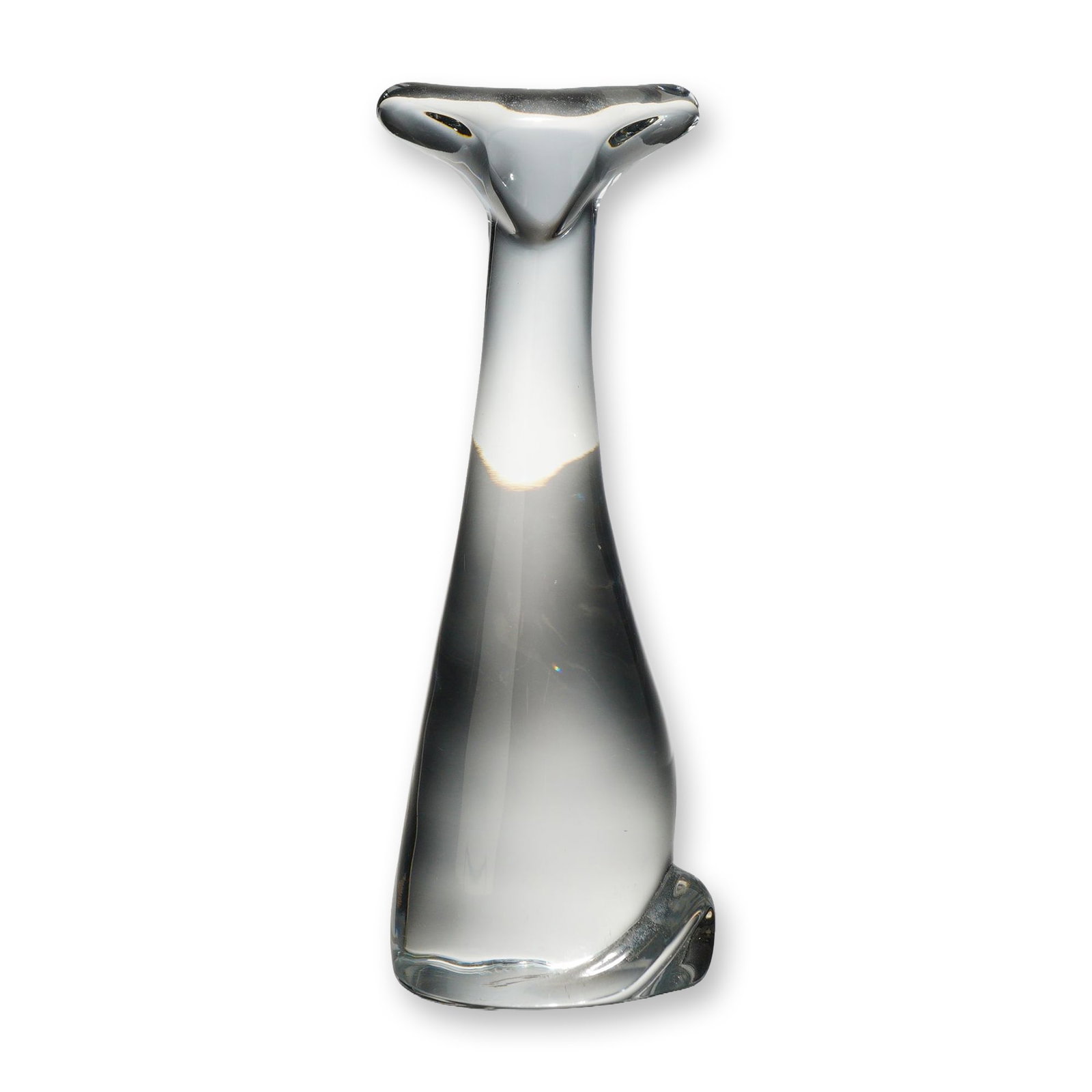 Baccarat Stylized Modernist Crystal Cat Figurine (1 of 3)