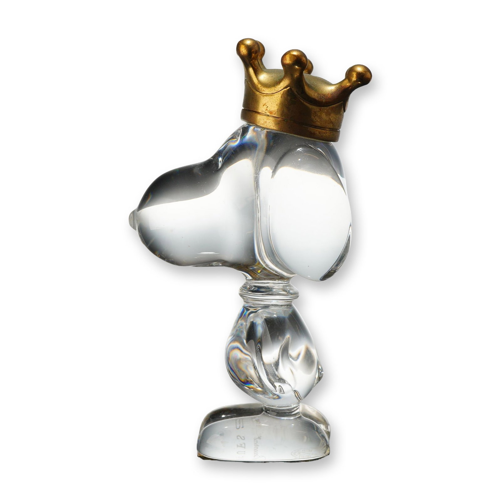 Baccarat Crystal Peanuts Snoopy with Crown Figurine (1 of 4)